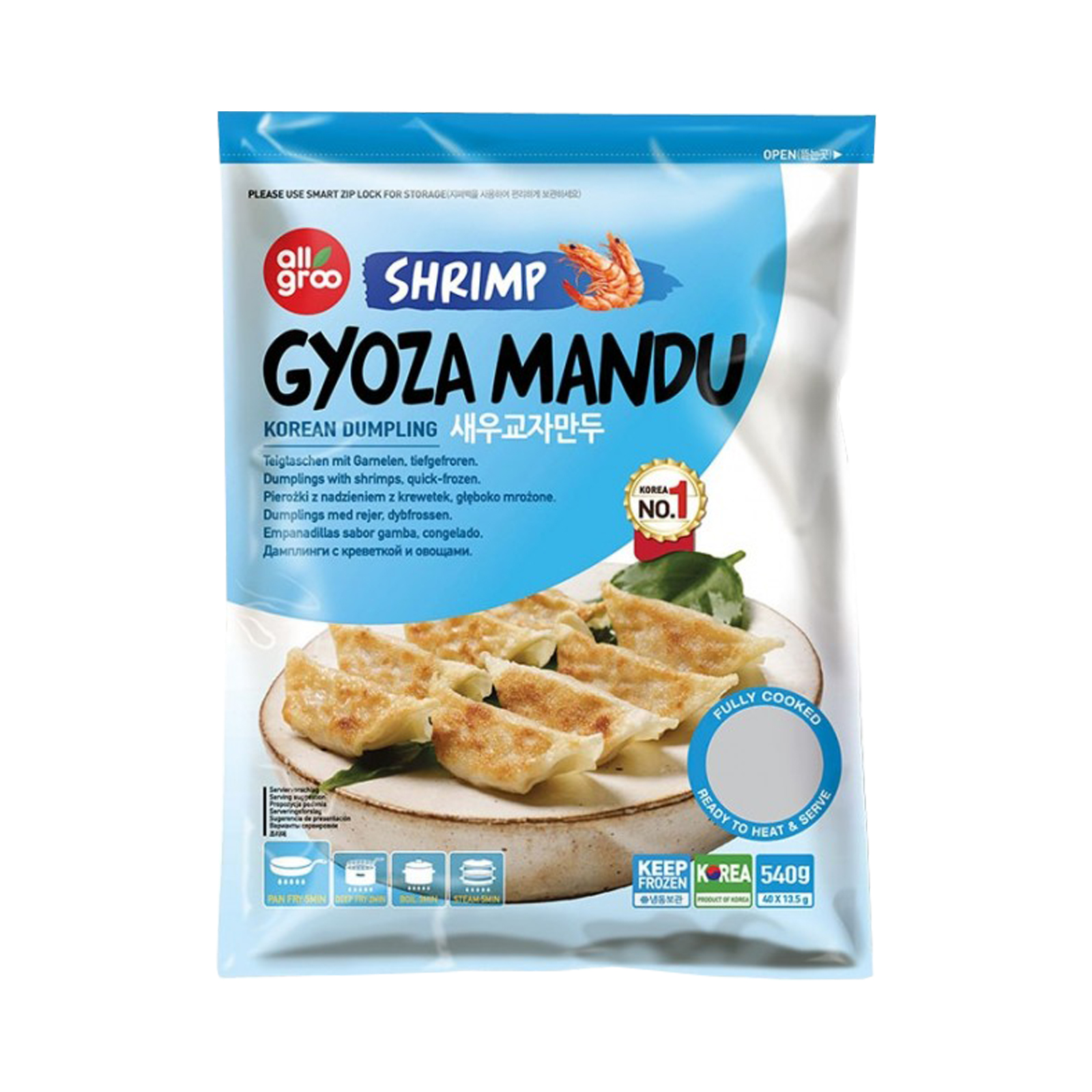 Shrimp Gyoza Mandu Korean Dumpling  540gr