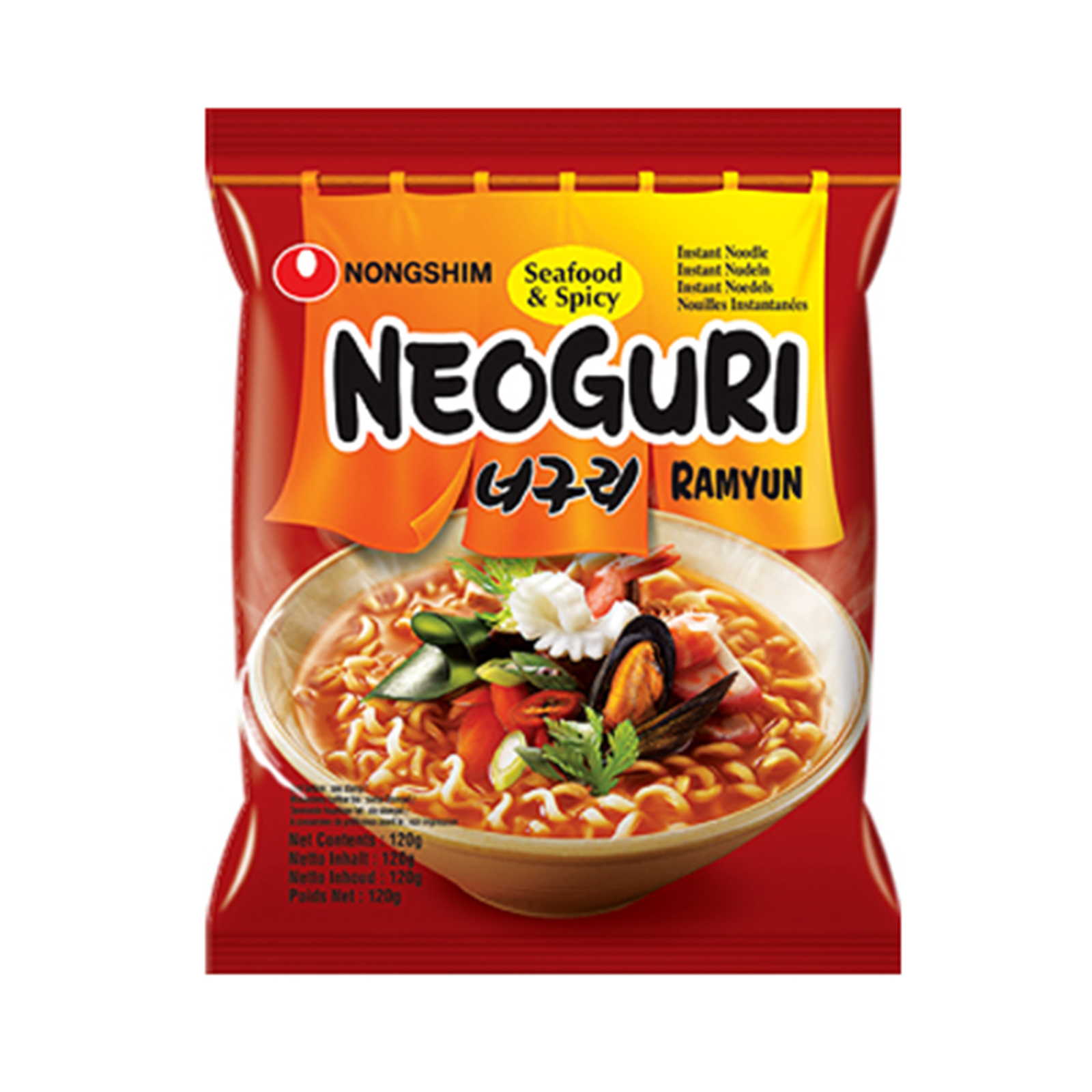 Neoguri Instant Noodle Seafood & Spicy  120gr