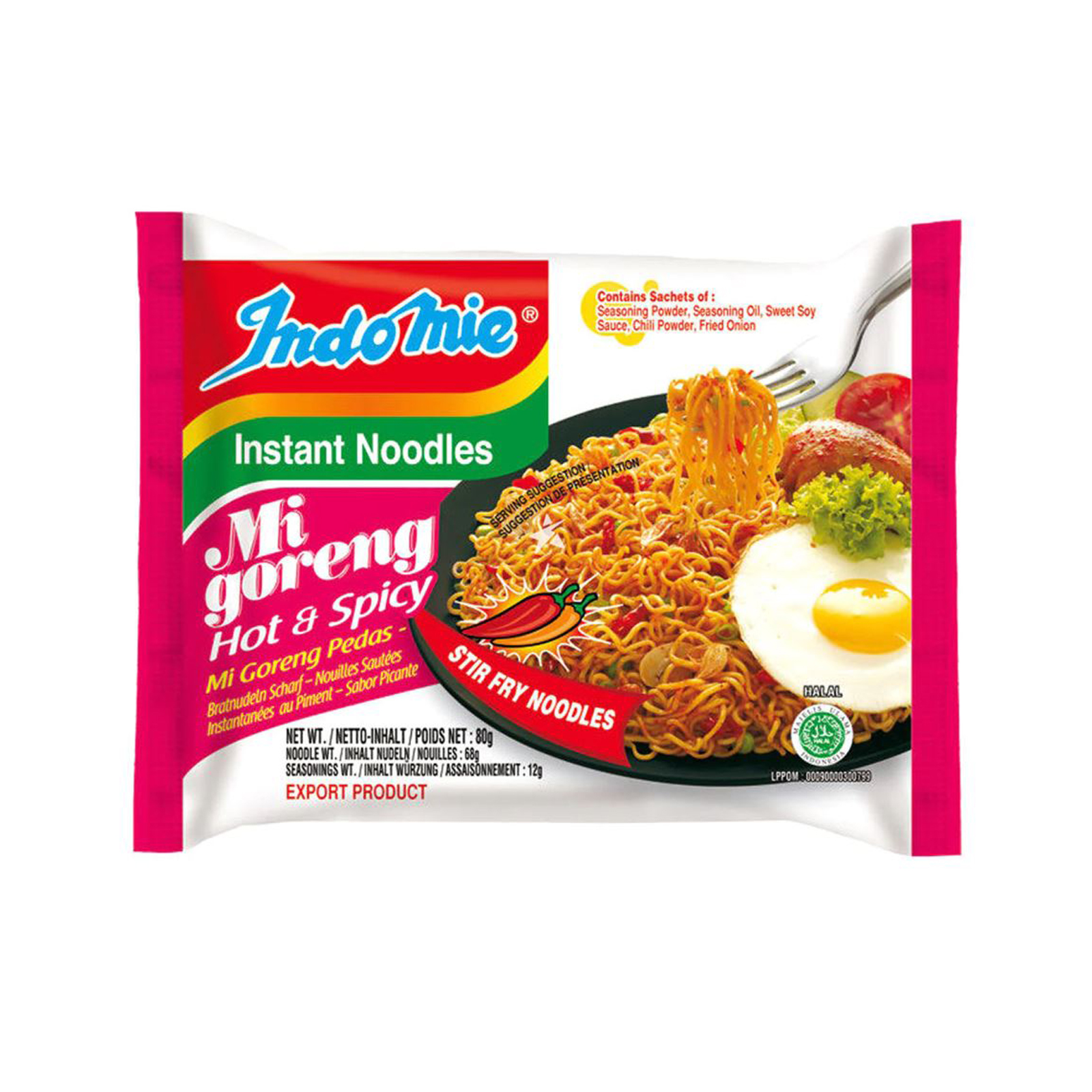 Mi Goreng Pedas Hot & Spicy Instant Noodle   79gr