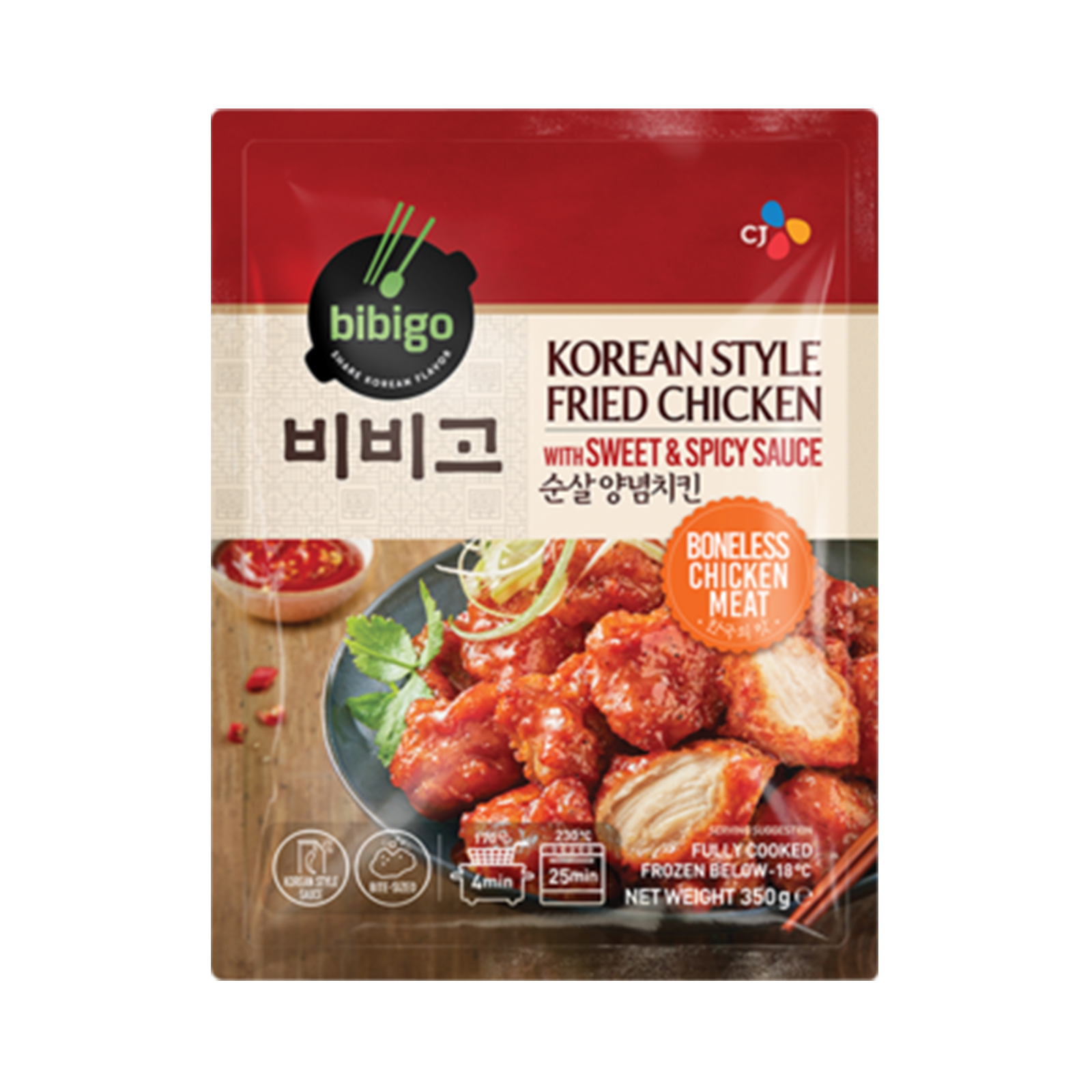 Chicken Fried, Korean Style, With Sweet & Spicy Sauce  350gr