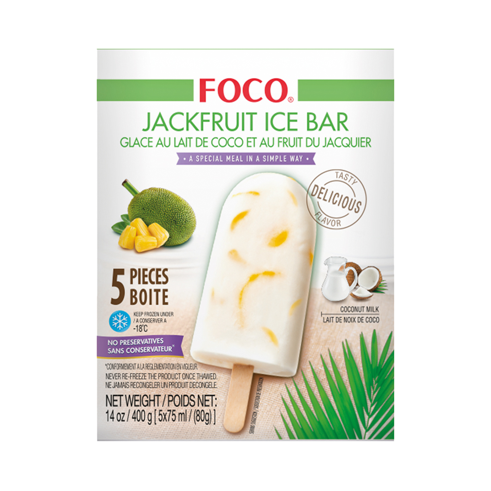 Jackfruit Ice Cream  Bar 400gr