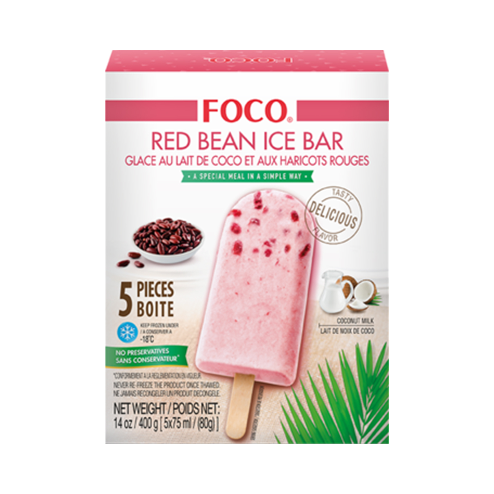 Red Bean Ice Cream  Bar 400gr