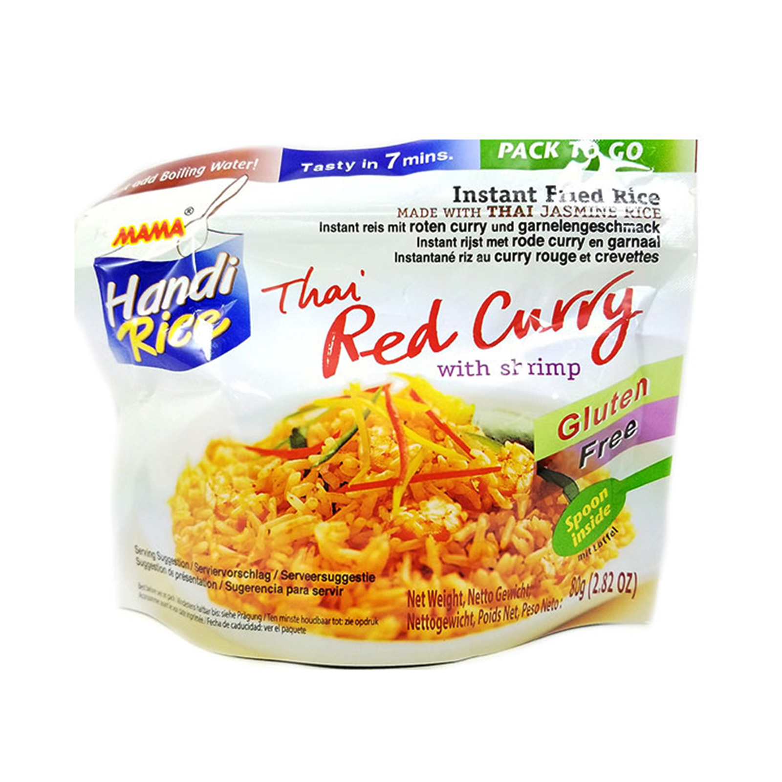 Red Curry With Shrimp Instant Rice Fried, Gluten Free  80gr