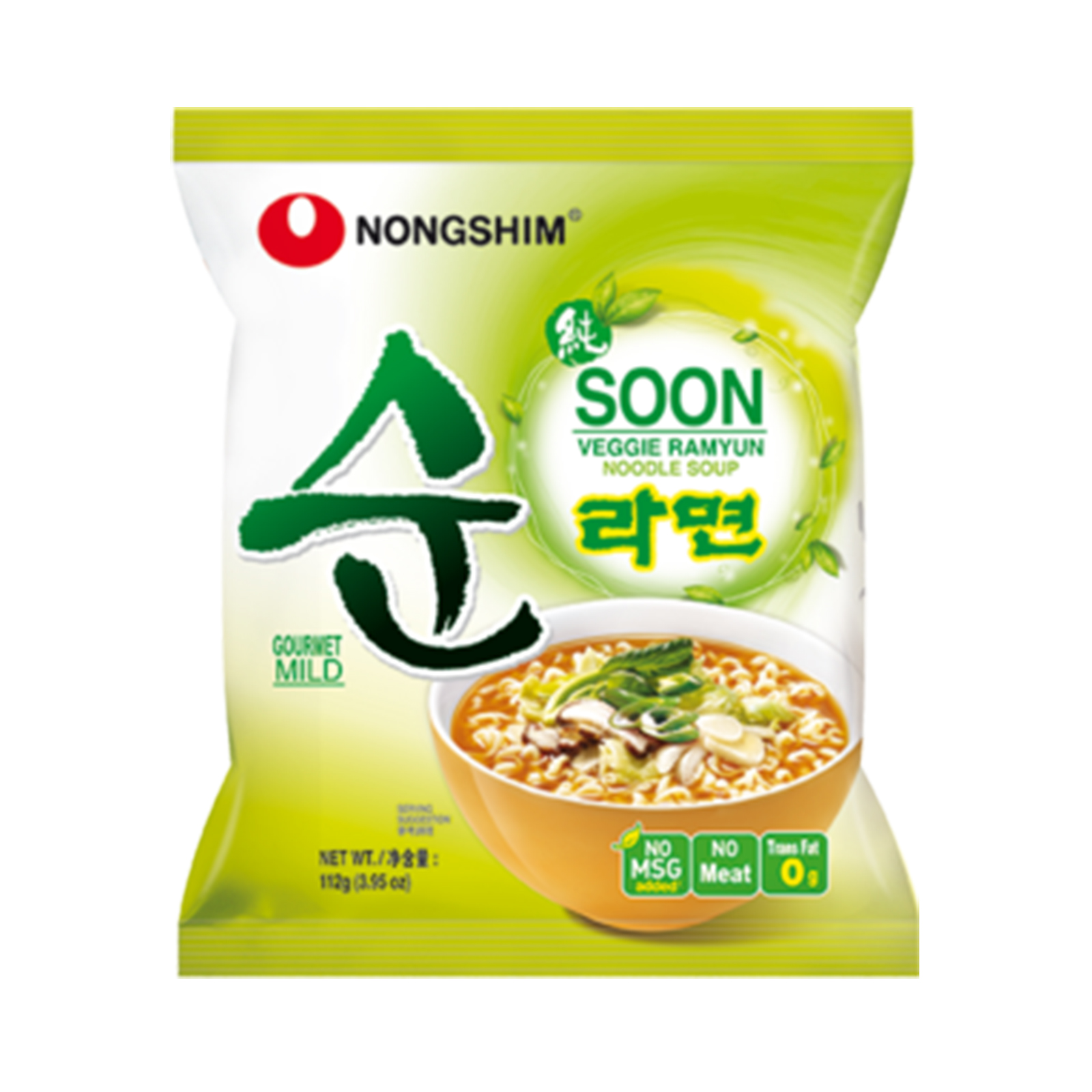 Soon Veggie Ramyun Instant Noodle Mild  112gr