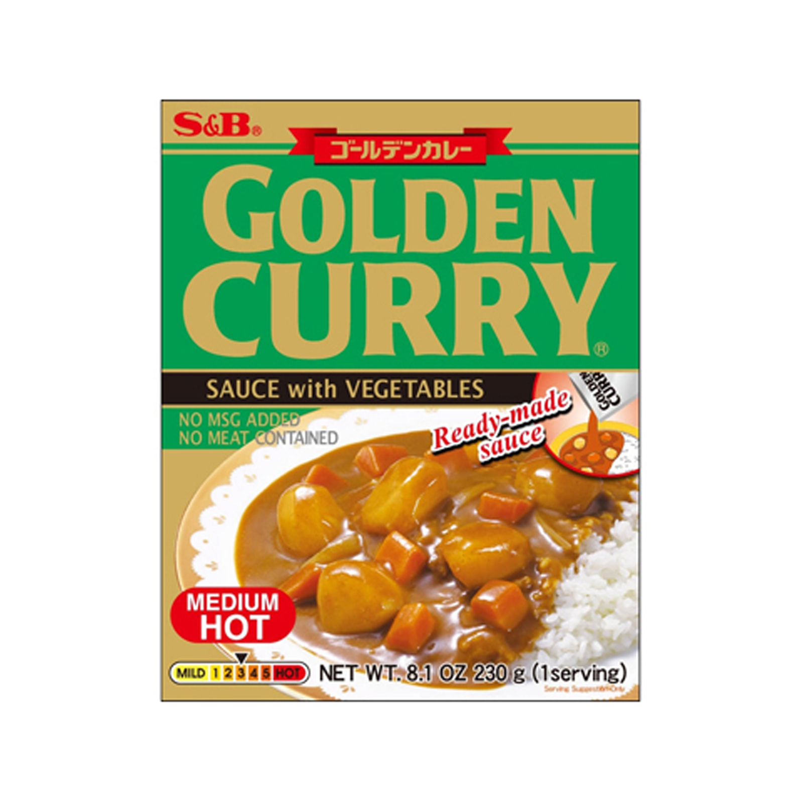 Curry Sauce Golden, Medium Hot, With Vegetables  230gr