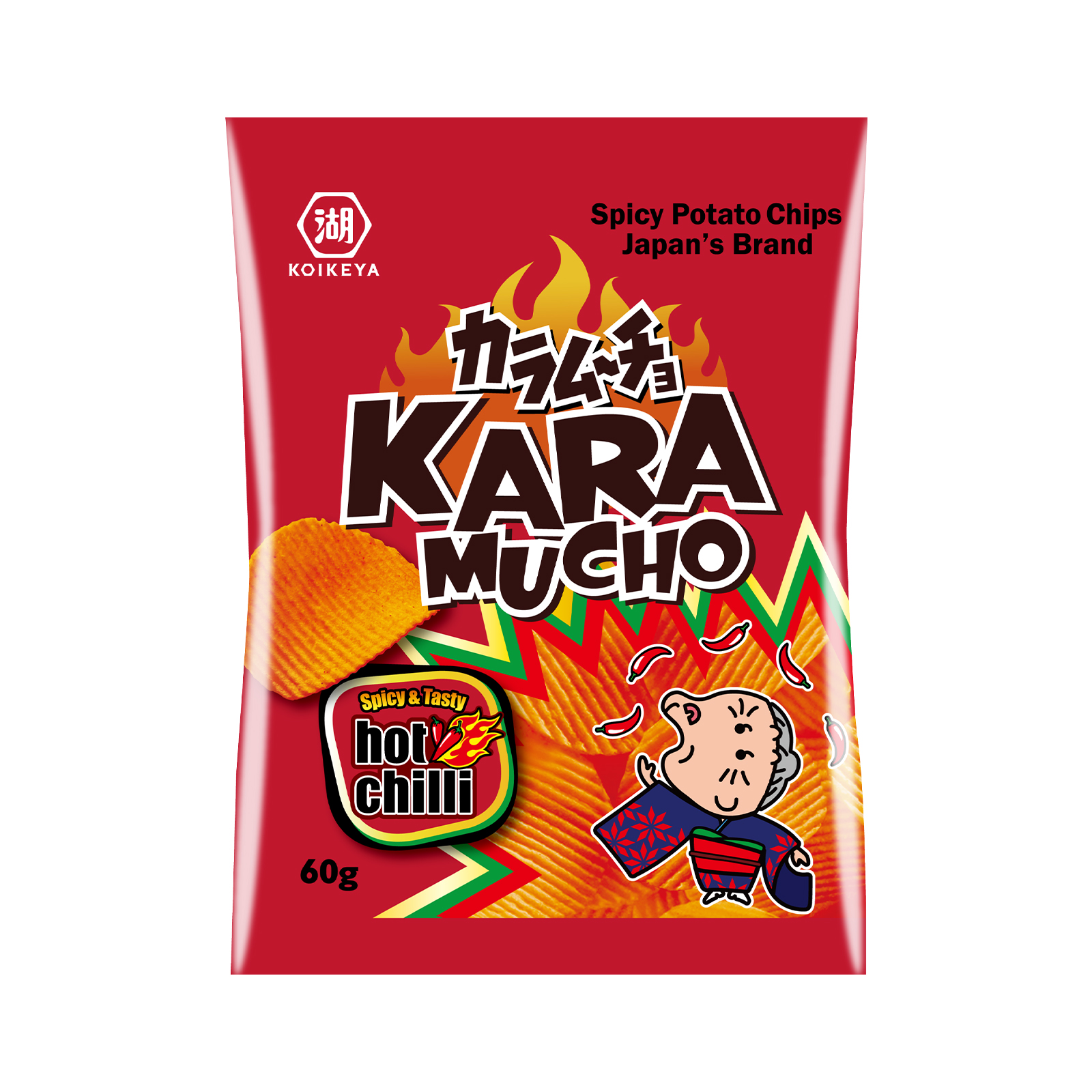 Chips Hot Chili Karamucho, Ridge Cut  60gr