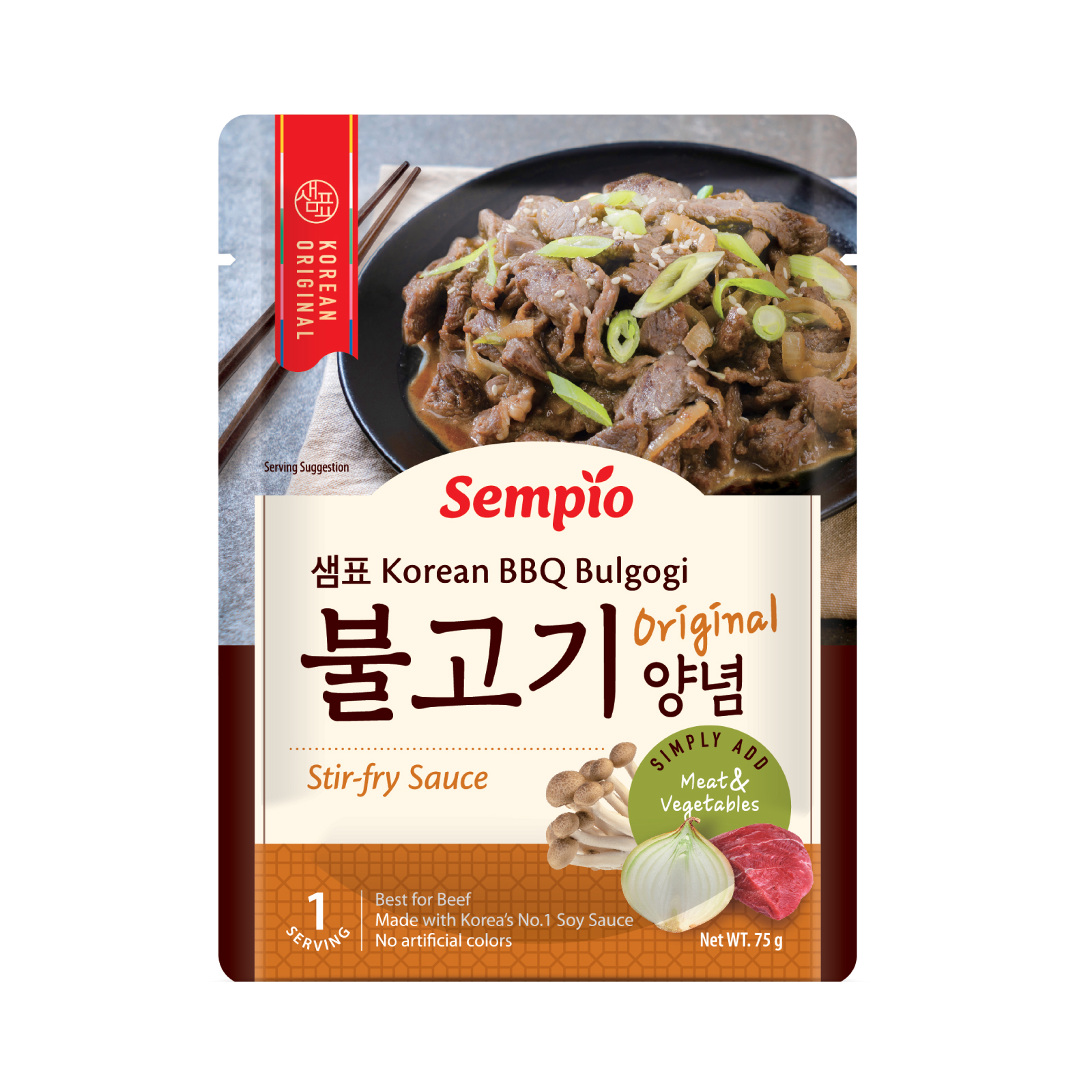 Stir-fry Sauce Korean Bbq Bulgogi, Original  75gr