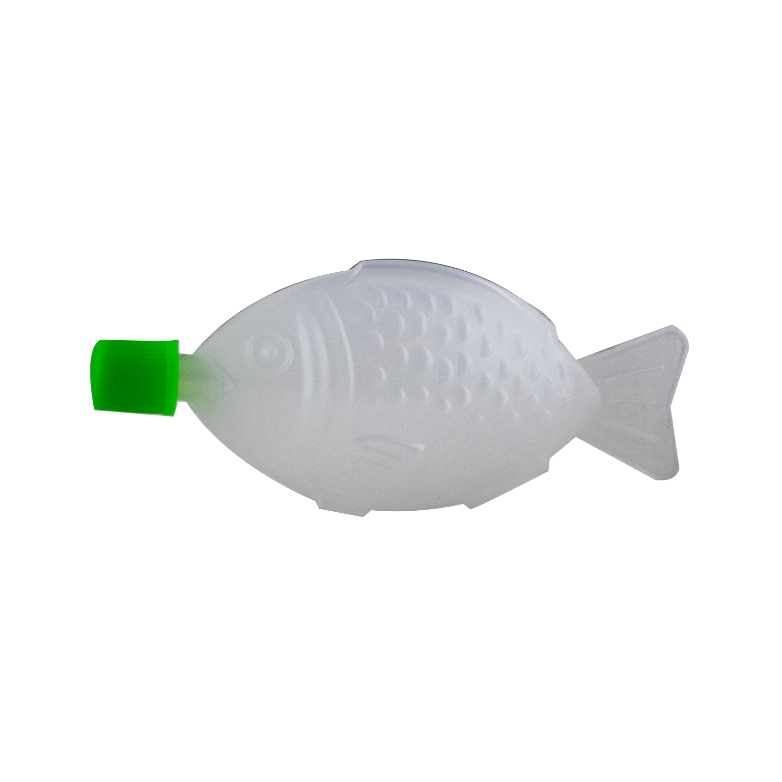 Plastic Jar (Fish Shape) With Green Cup 100pcs/set, 8.2 Ml 2.5gr 250gr