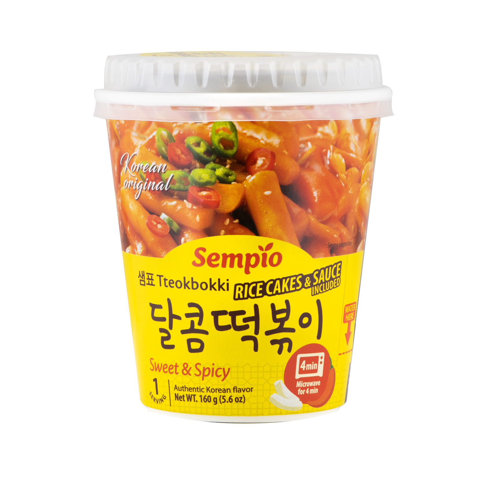 Tteokbokki Instant Noodle Sweet & Spicy Cup 160gr