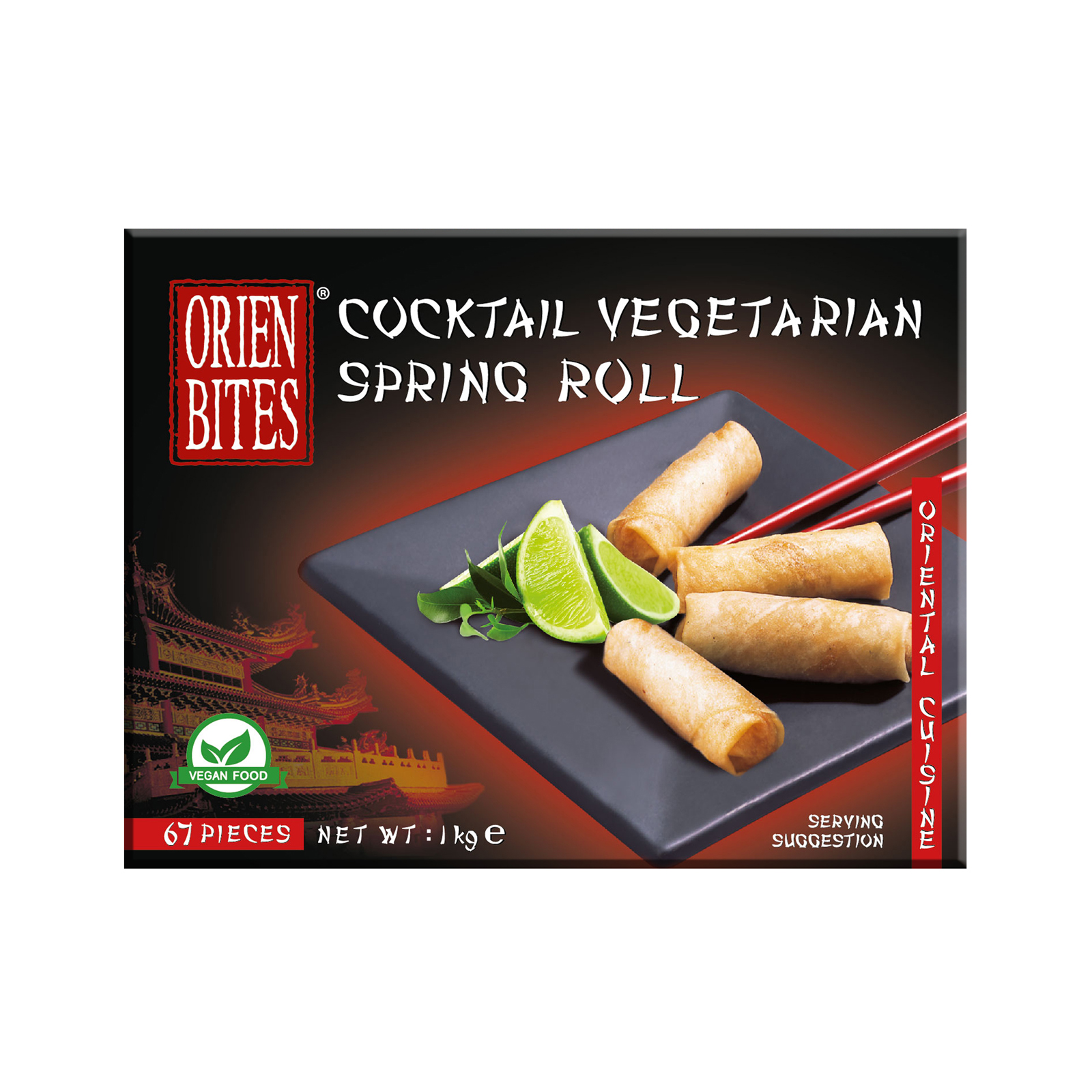 Cocktail Vegetarian Spring Rolls  (67 Pcs) 1000gr