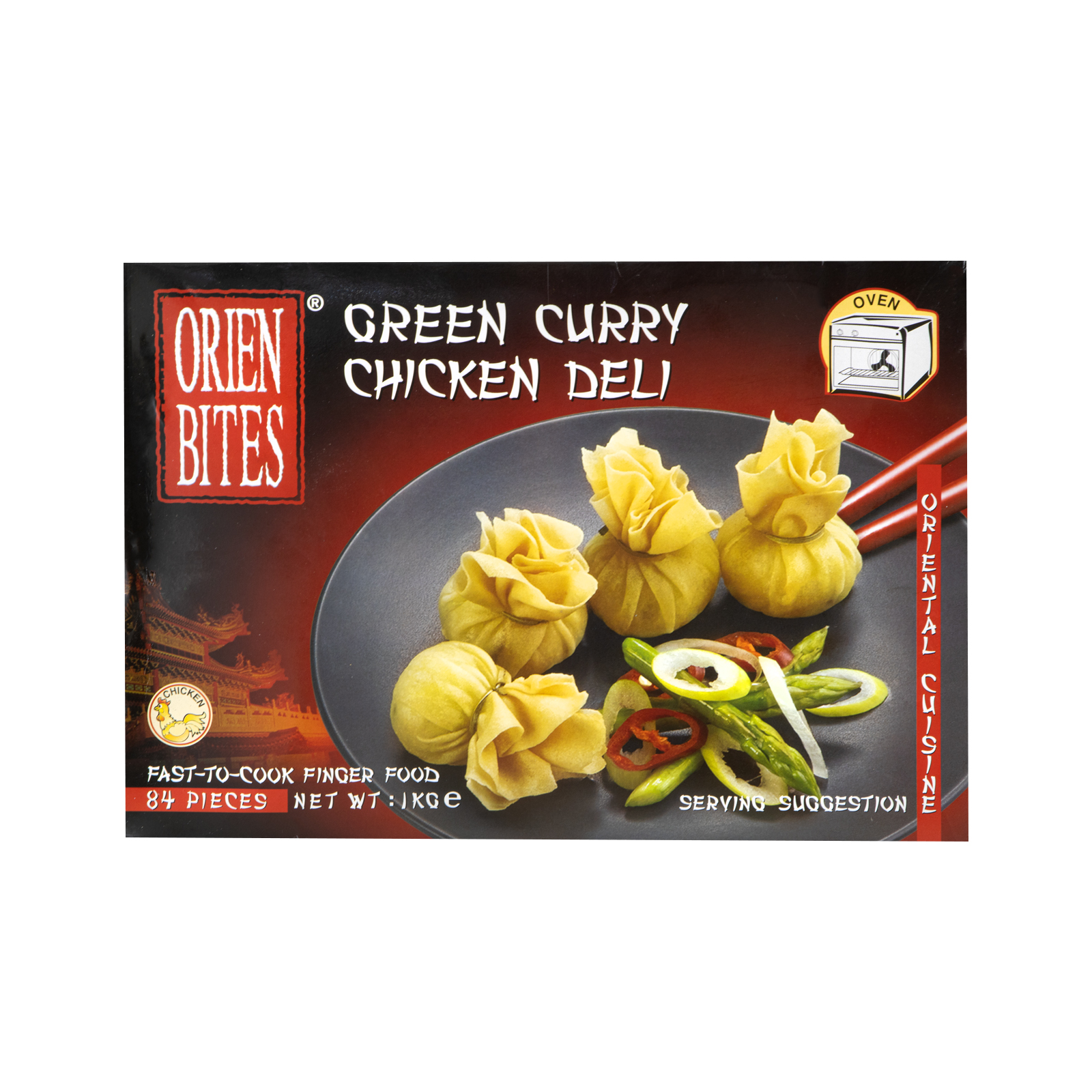 Green Curry Chicken Deli Money Bags  (84 Pcs) 1000gr