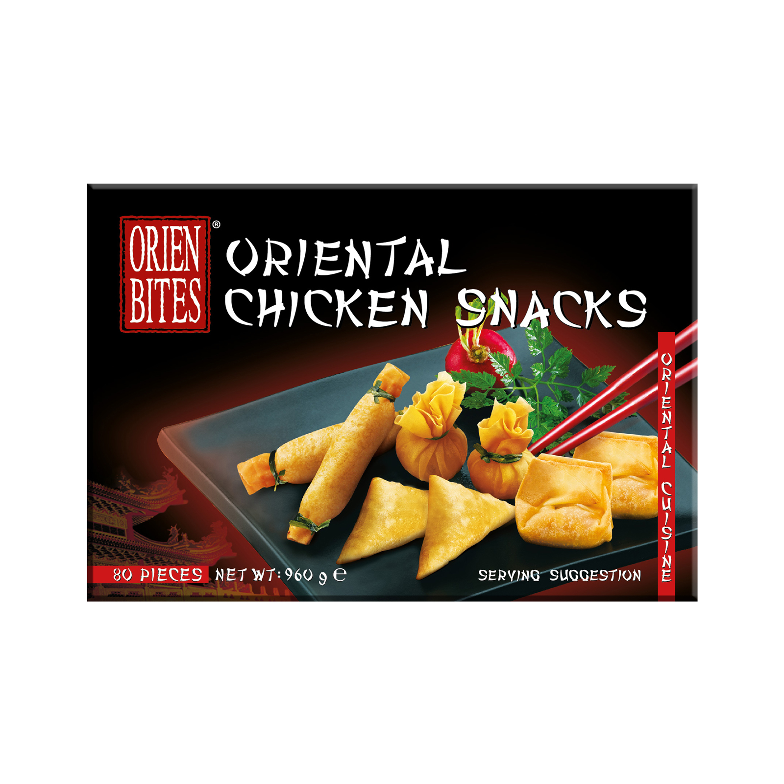 Oriental Chicken Snacks  (80 Pcs) 960gr