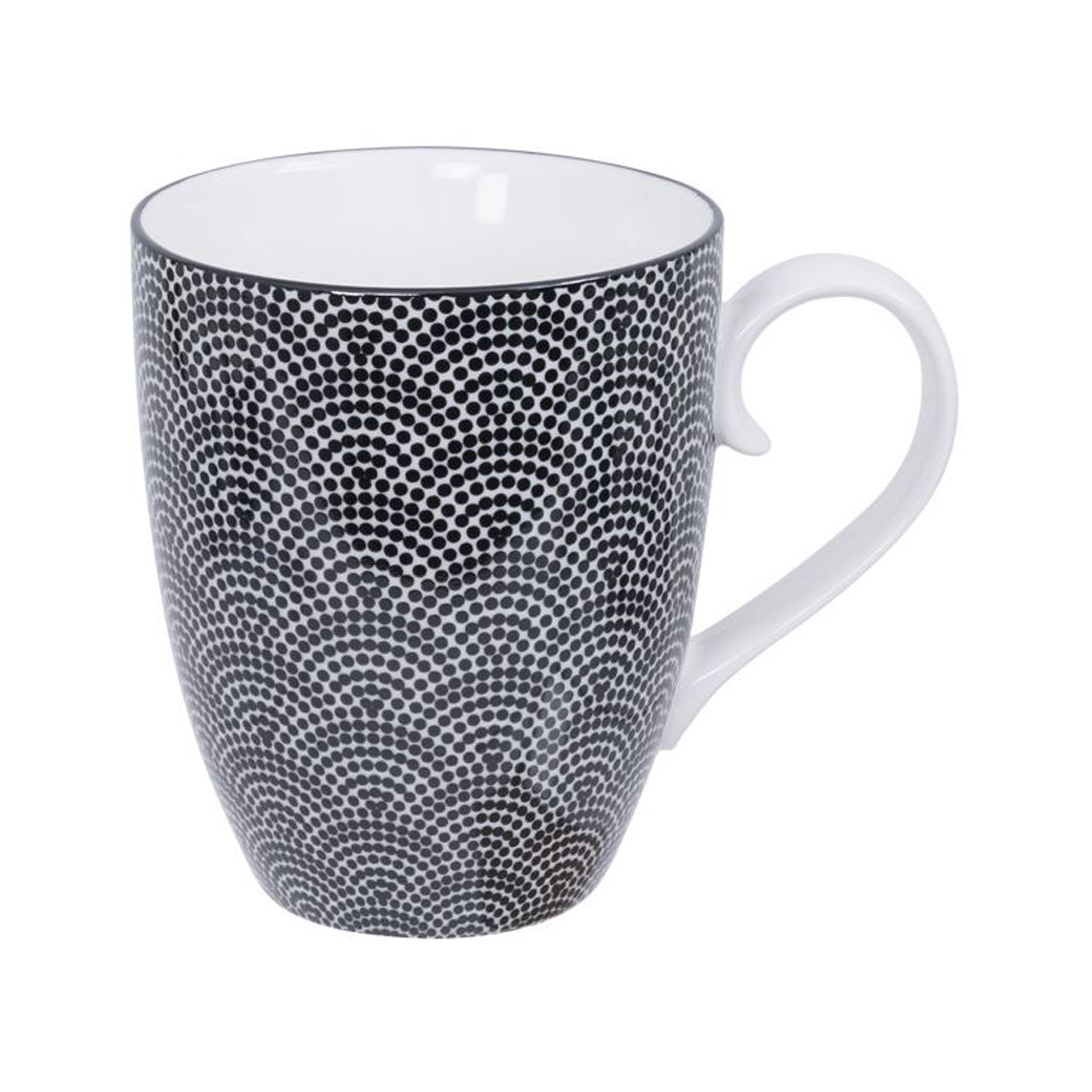 Nippon Black Mug Dot  8.5x10.2cm 270gr