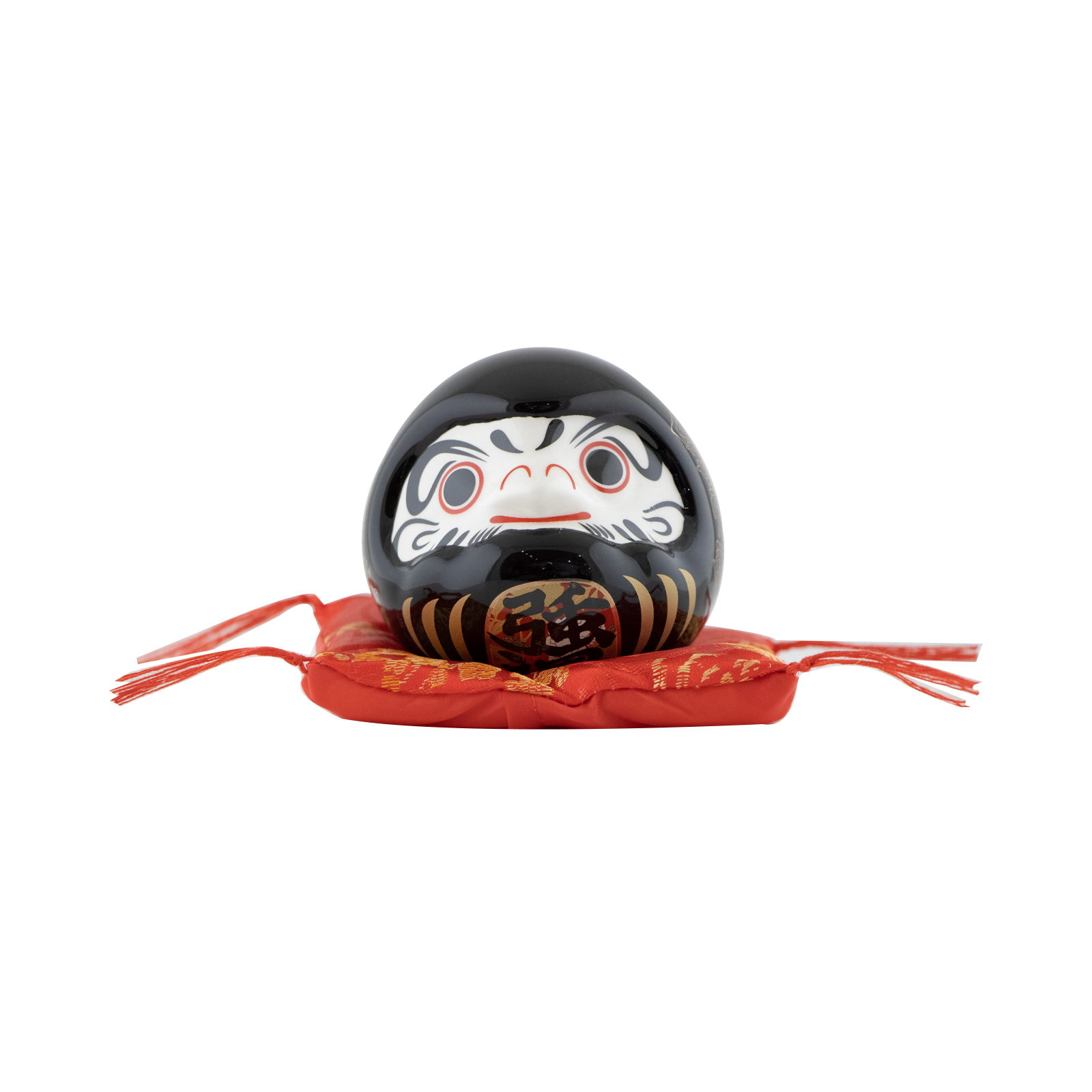 Daruma Doll Black 8x8x7.5cm 145gr