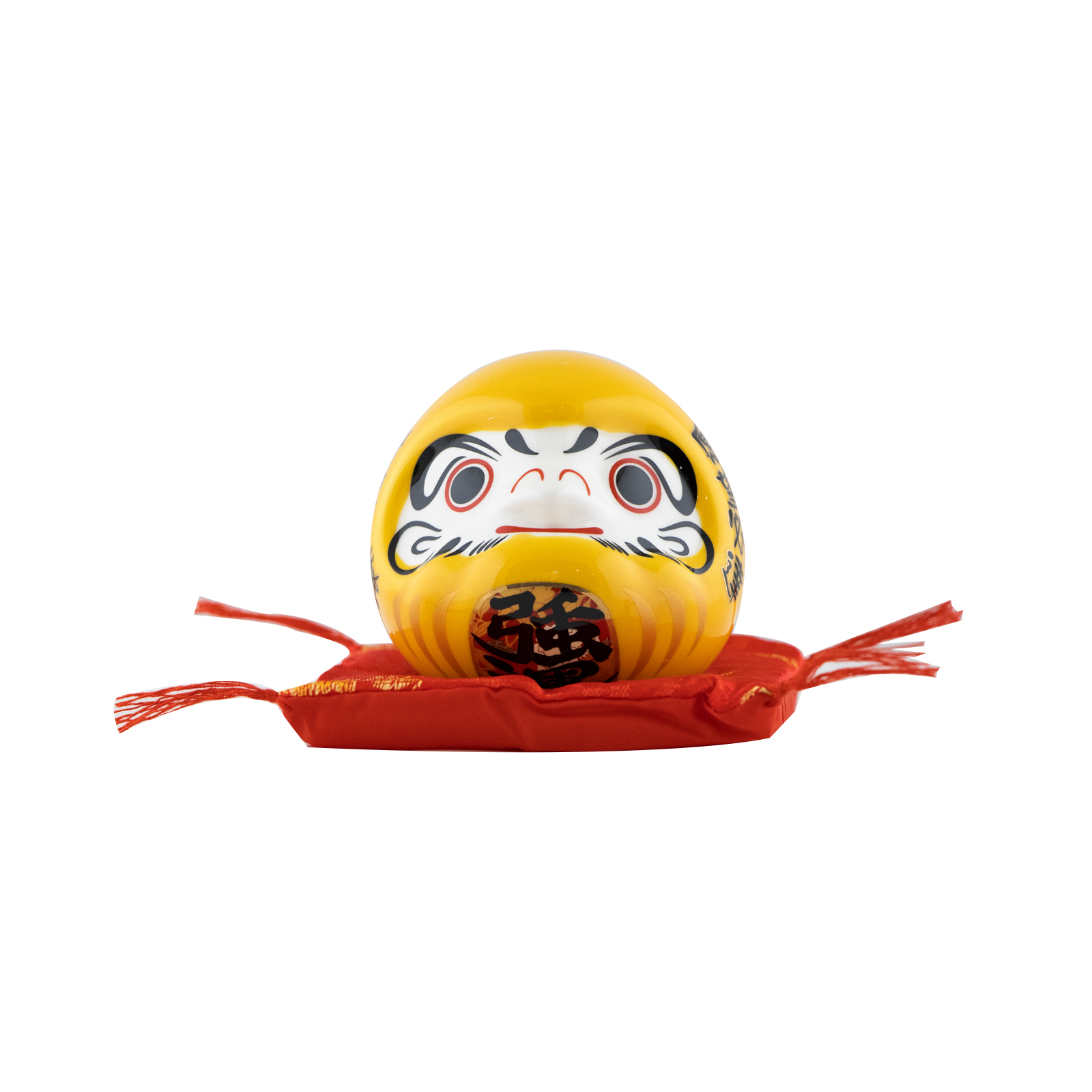 Daruma Doll Yellow 8x8x7.5cm 145gr