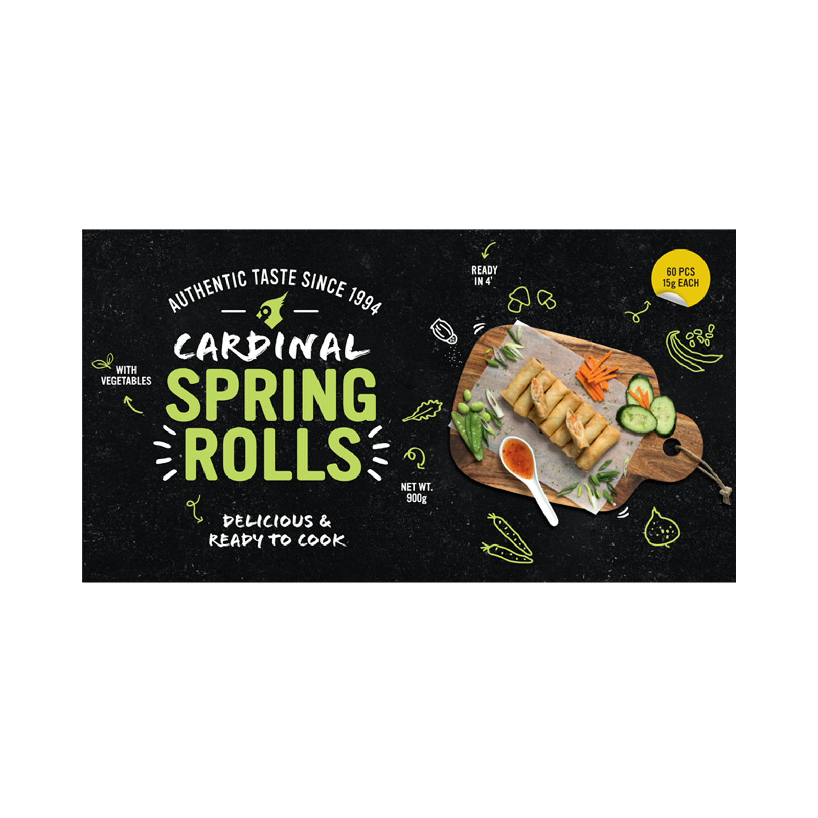 Vegetable Spring Rolls  (60 X 15 Grm) 900gr