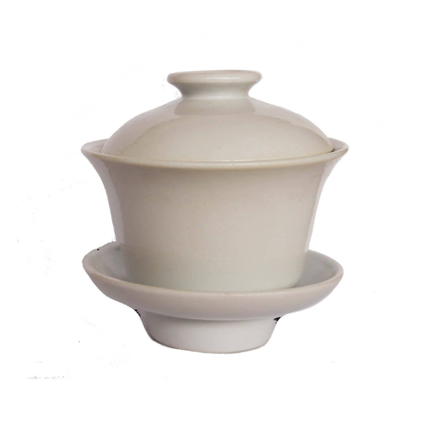 Tea Cup & Tray White, With Cover  2gr