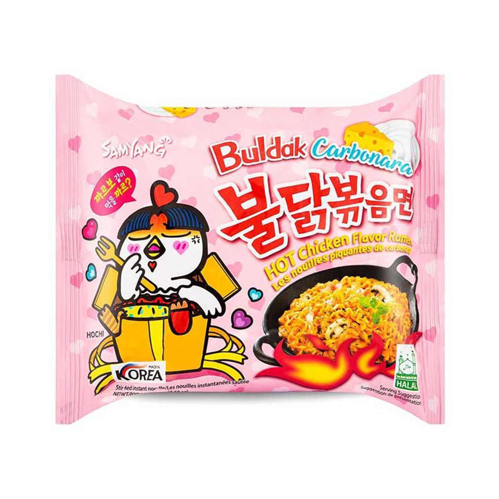 Buldak Ramen Instant Noodle Carbo, Hot Chicken  130gr