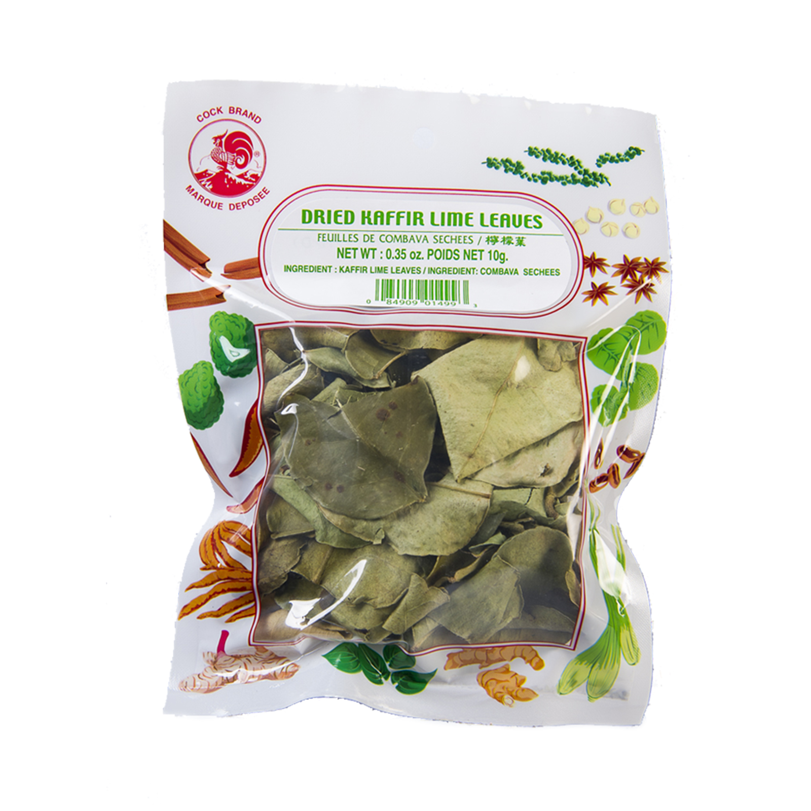 Dried Kaffir Lime Leaves   10gr