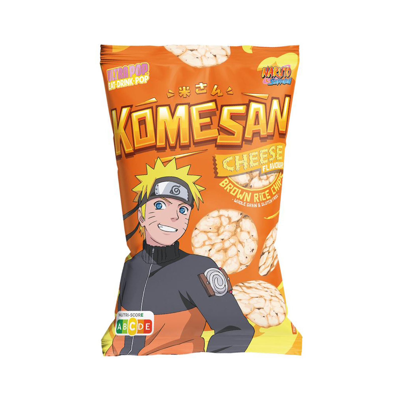 Brown Rice Chips With Cheese Komesan, Naruto  60gr