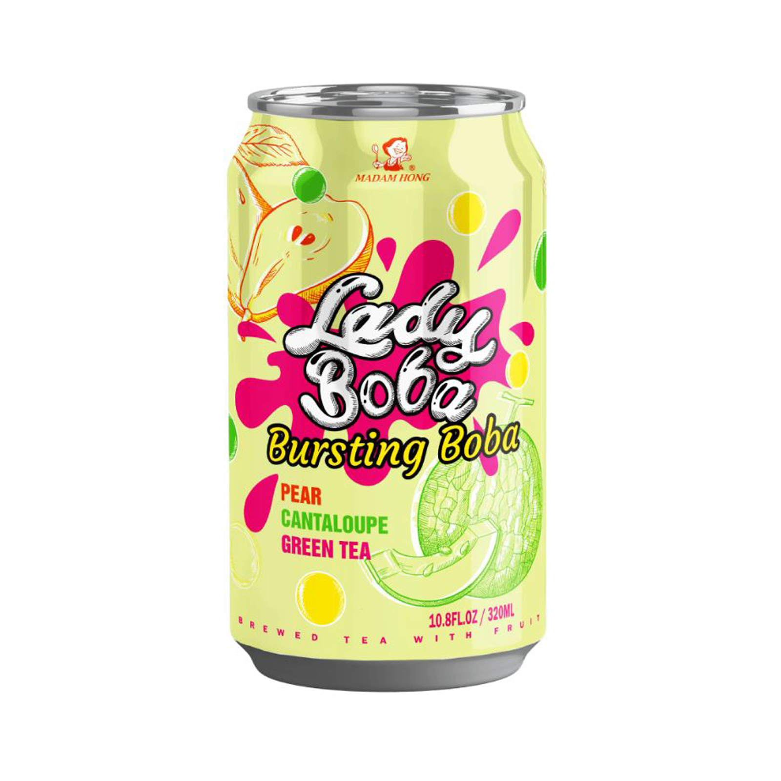 Pop Boba Tea Pear & Cantaloupe Flavor  320ml