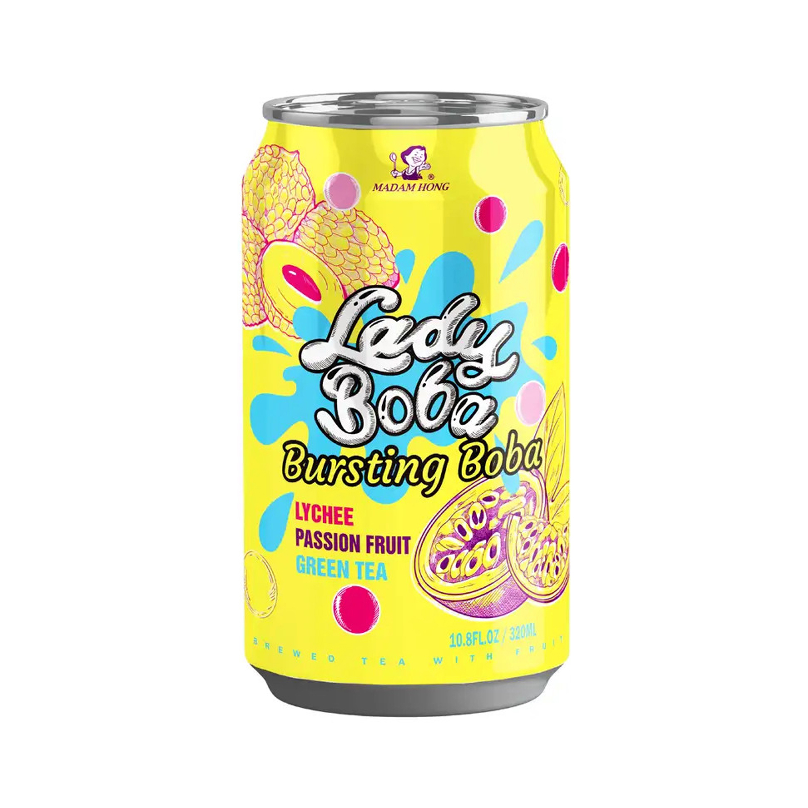  Tea With Pop Boba Lychee & Passion Fruit Flavor  320ml