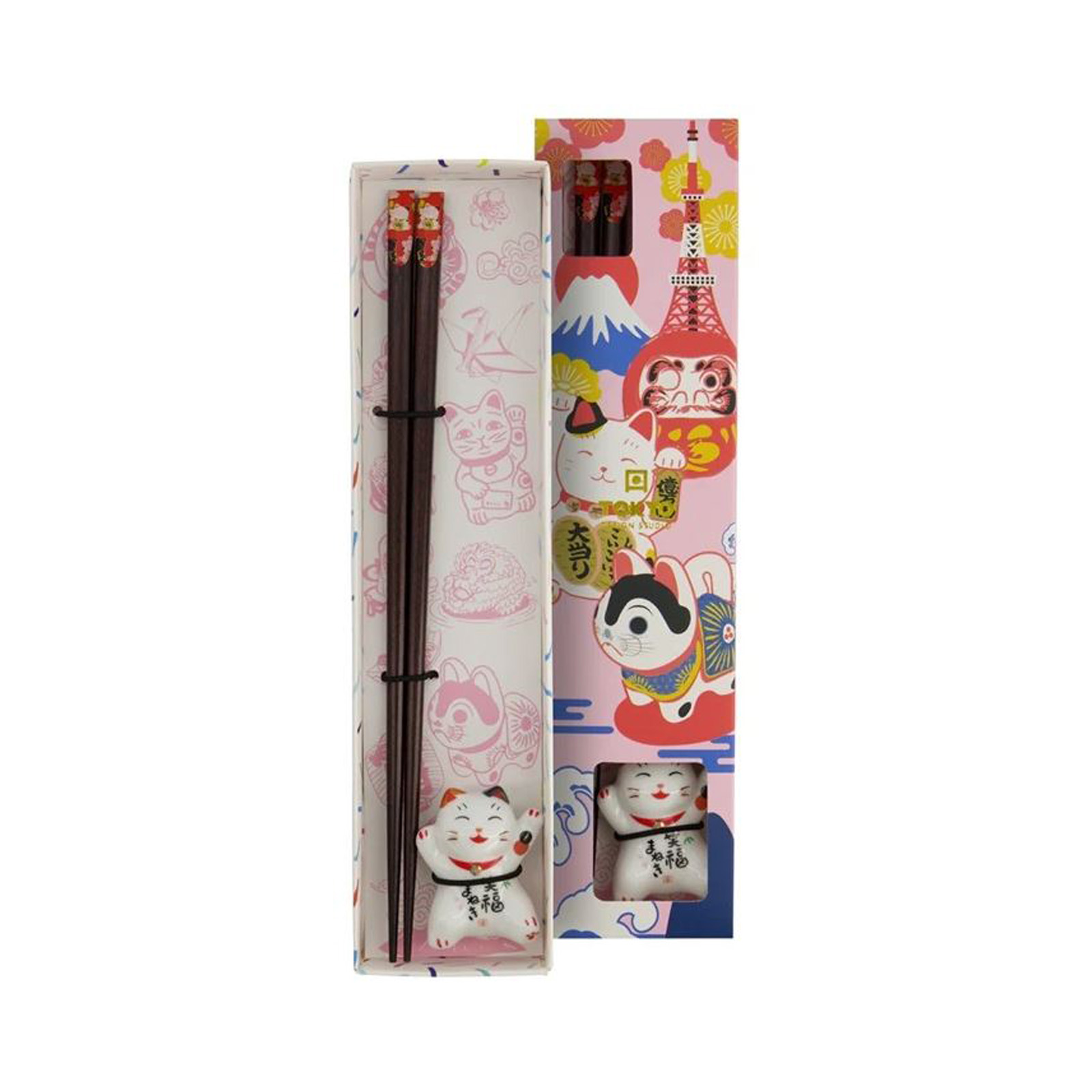 Chopstick And Rest Lucky Cat Giftset  500gr