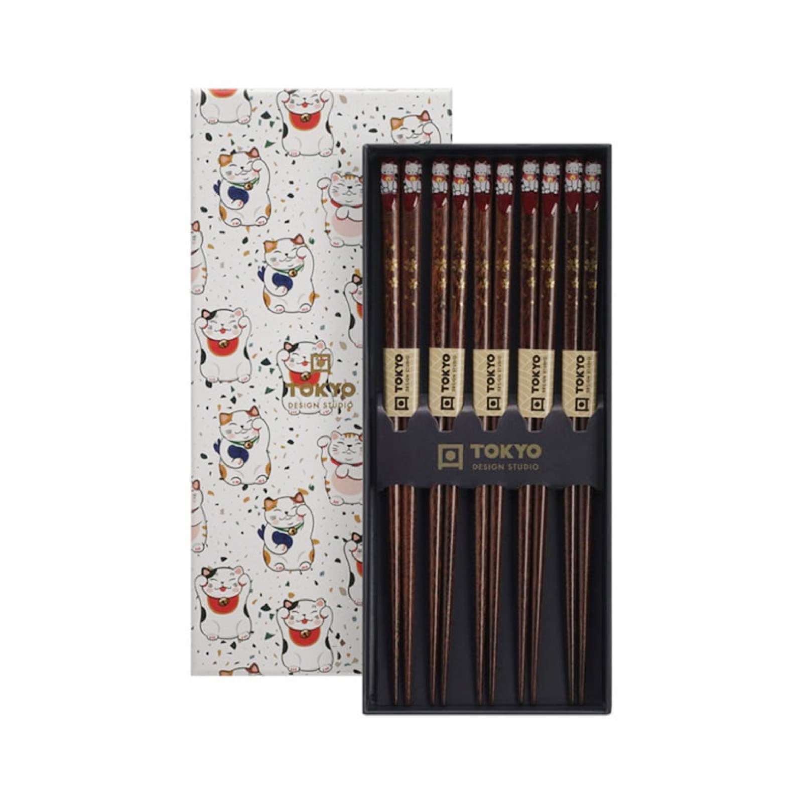 Chopstick Lucky Cat Giftset/5  1000gr