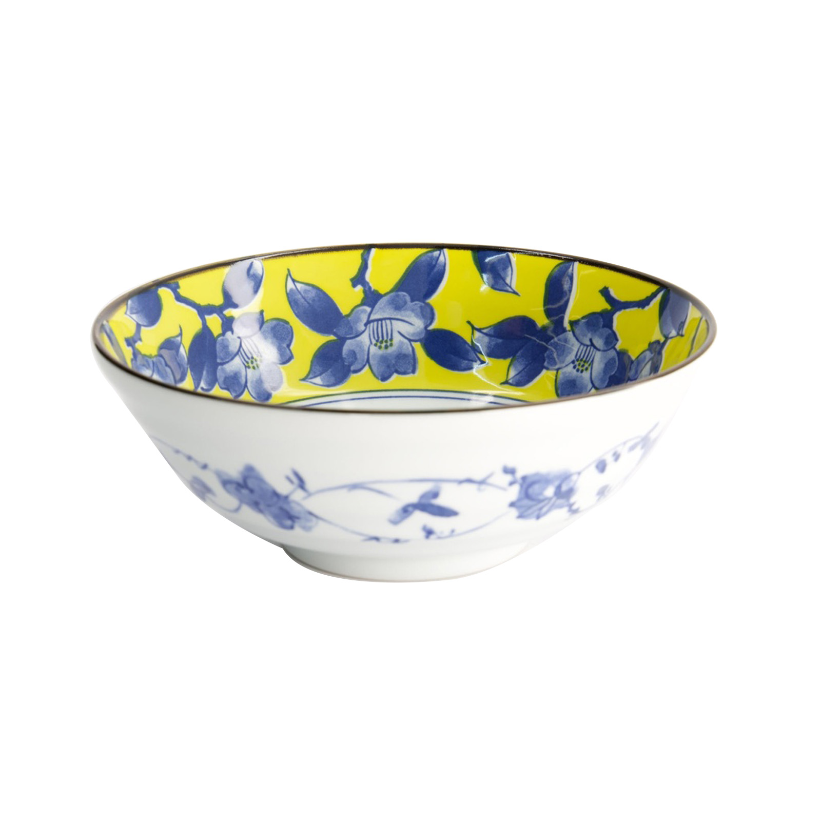 Tsubaki Ramen Bowl Yellow/blue 20.5x7.8cm 1000ml  500gr