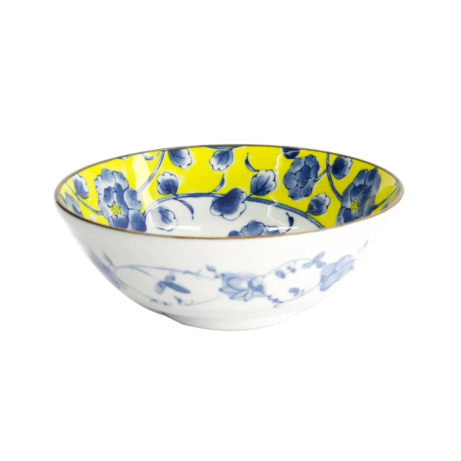 Botan Ramen Bowl Yellow/blue 20.5x7.8cm 1000ml  500gr