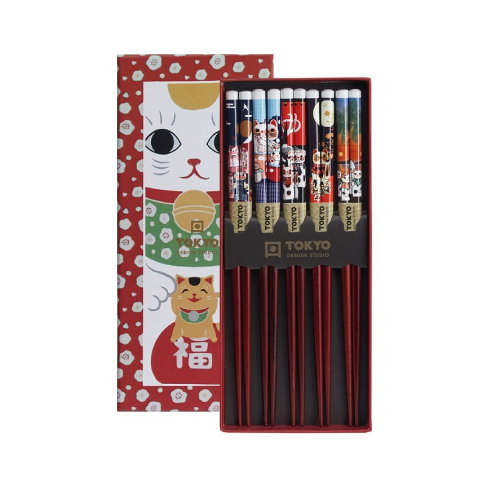 Chopstick Lucky Cat Giftset/5  500gr