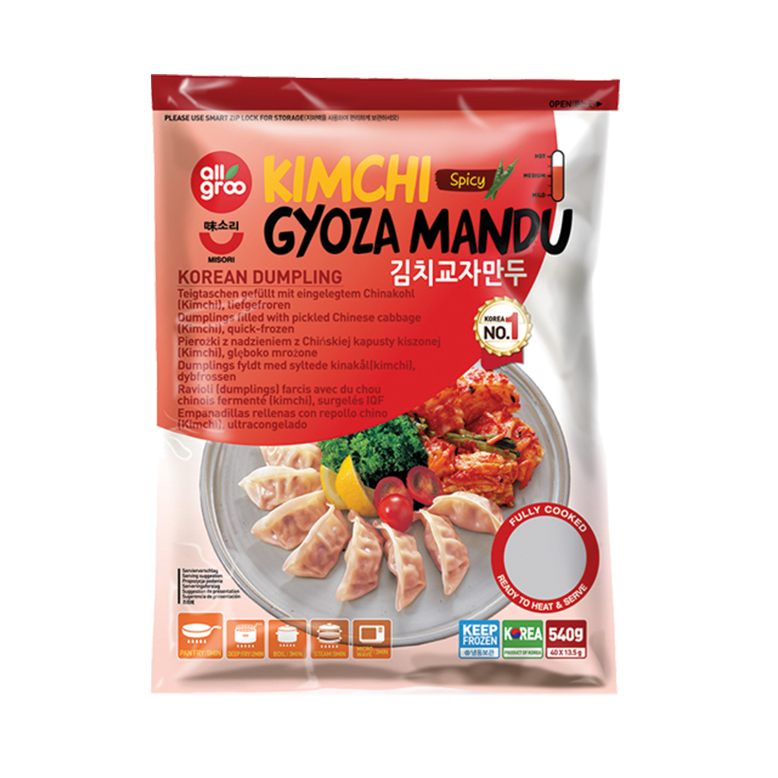 Kimchi Gyoza Mandu 40pcs 540gr