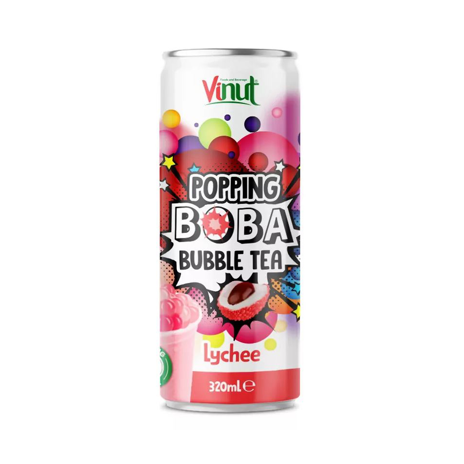 Bubble Tea Popping Boba Lychee Flavor  320ml