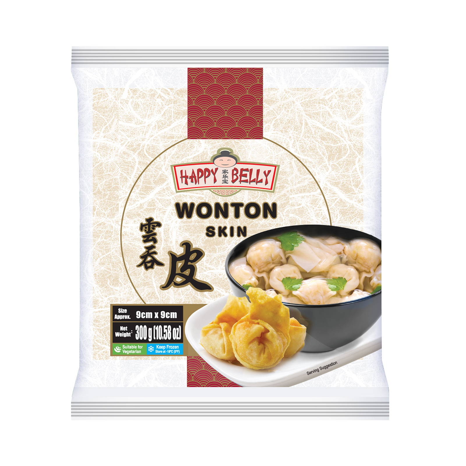 Wonton Pastry  30shts, 90mm 300gr