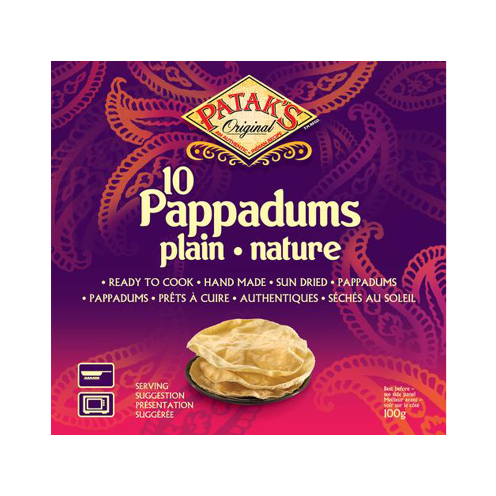 Pappadum Plain  100gr