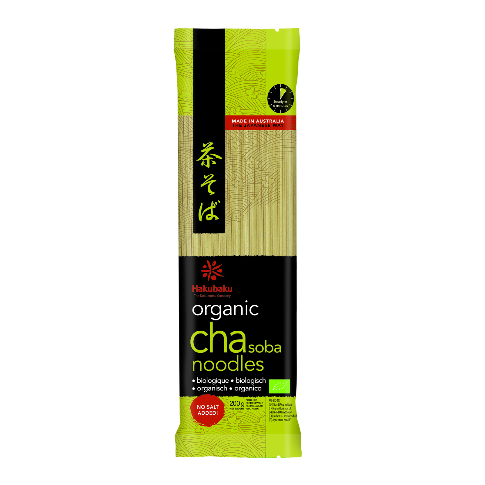 Cha Soba Green Tea Noodle Organic  200gr