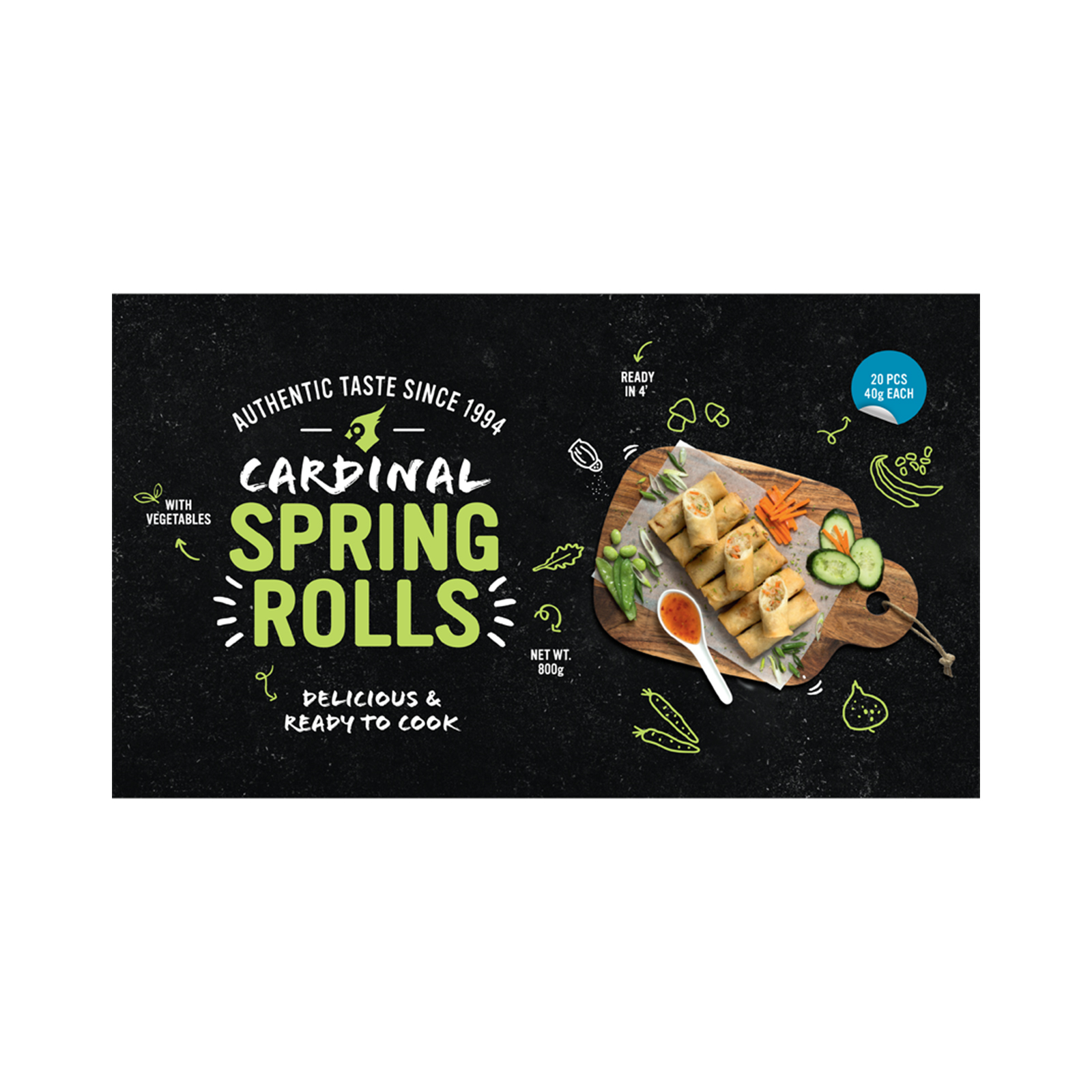 Vegetable Spring Rolls  20x40gr 800gr