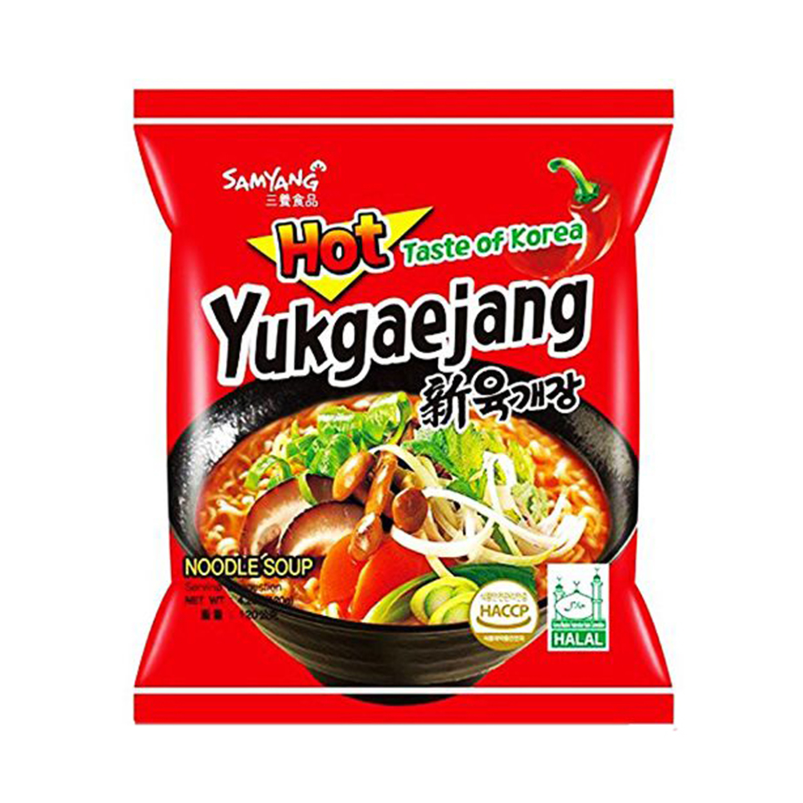 Yukgaejang Instant Noodle Hot, Mushroom Flavor  120gr