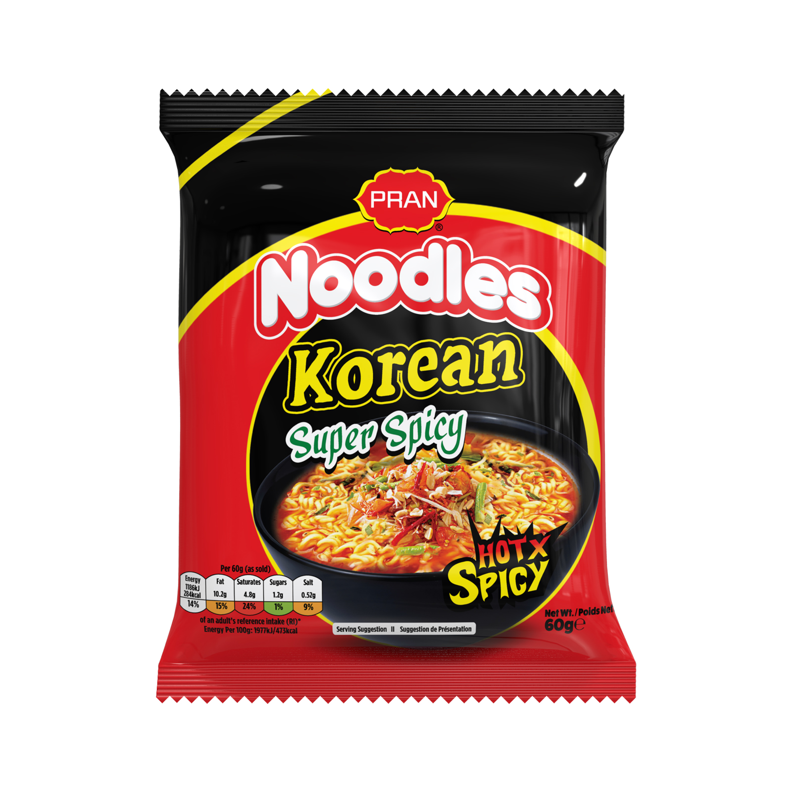 Pran Korean Noodles Instant Noodle Pack  60gr