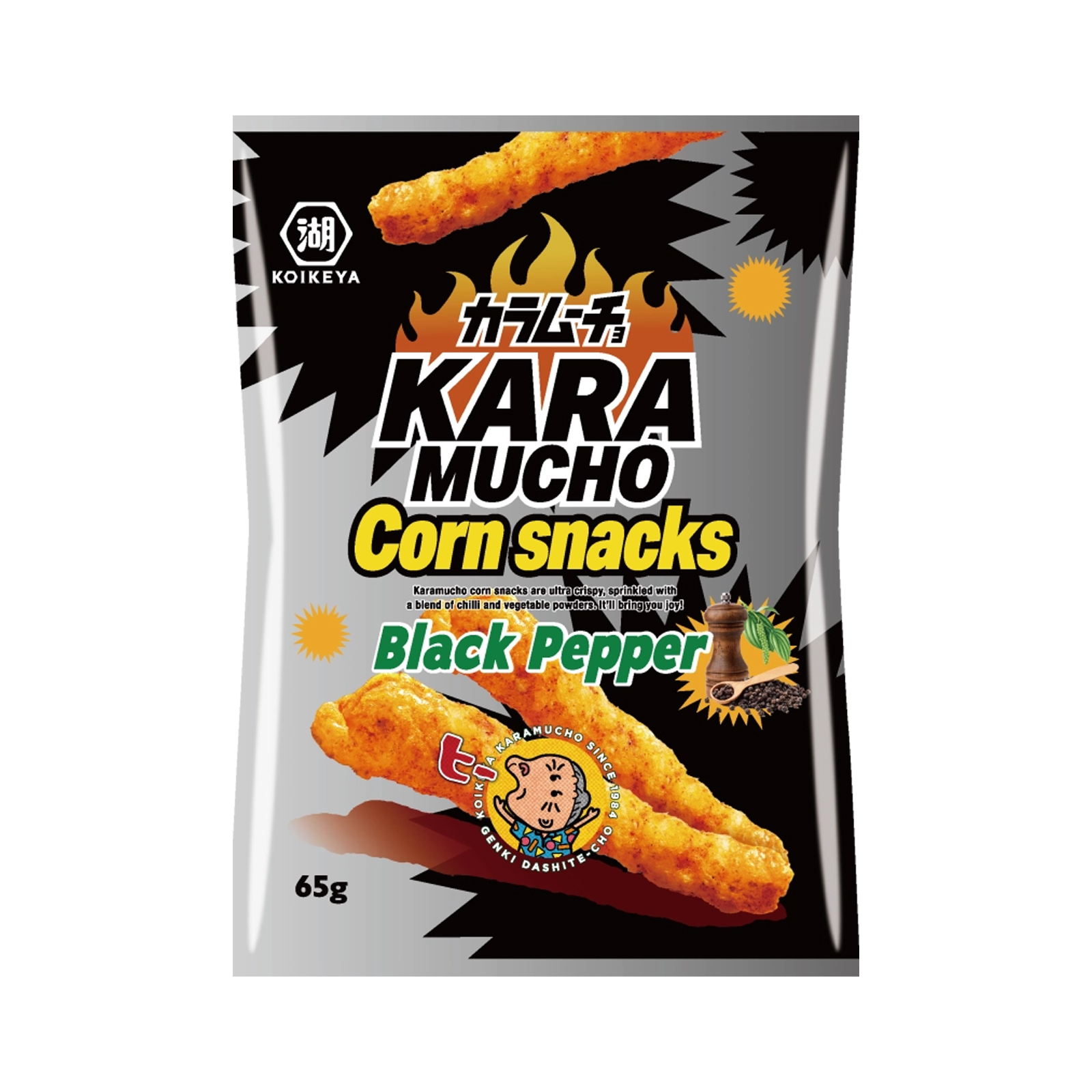 Corn Snack Karamucho Black Pepper  65gr