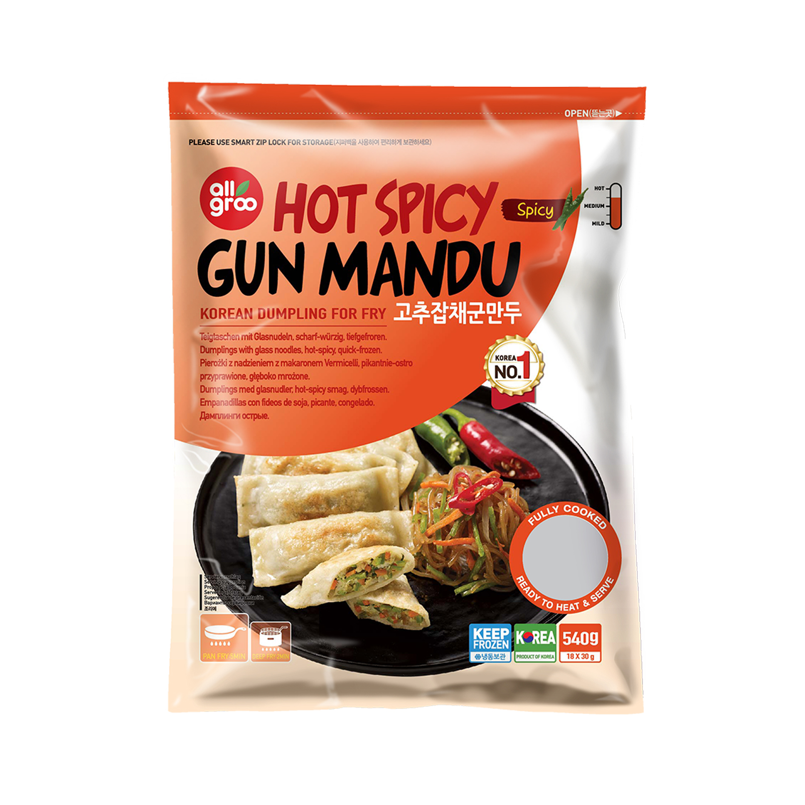 Hot Spicy Gun Mandu   540gr