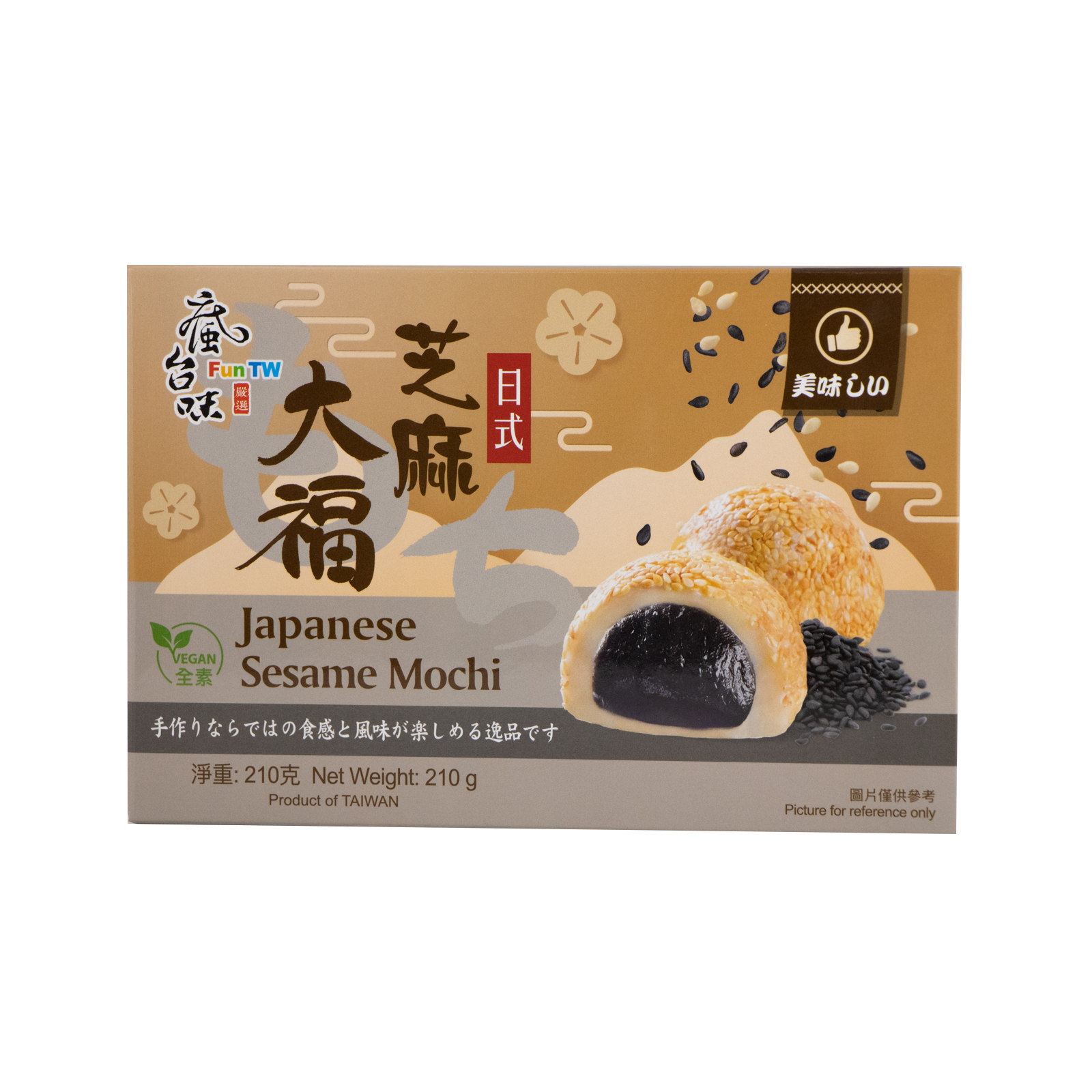 Mochi Sesame Flavor Japanese Style   210gr