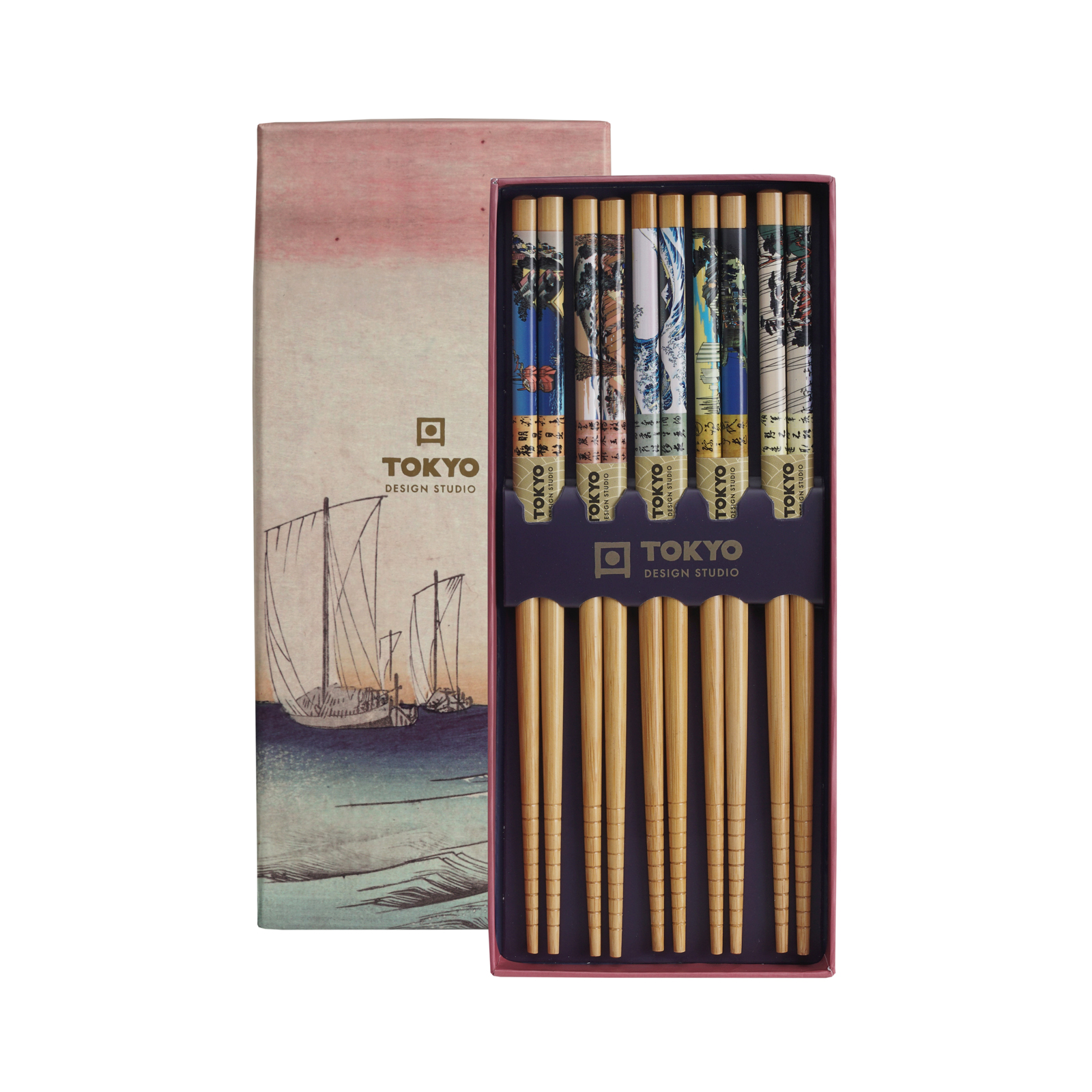 Woodblock Prints Chopstick  Giftset/5 300gr