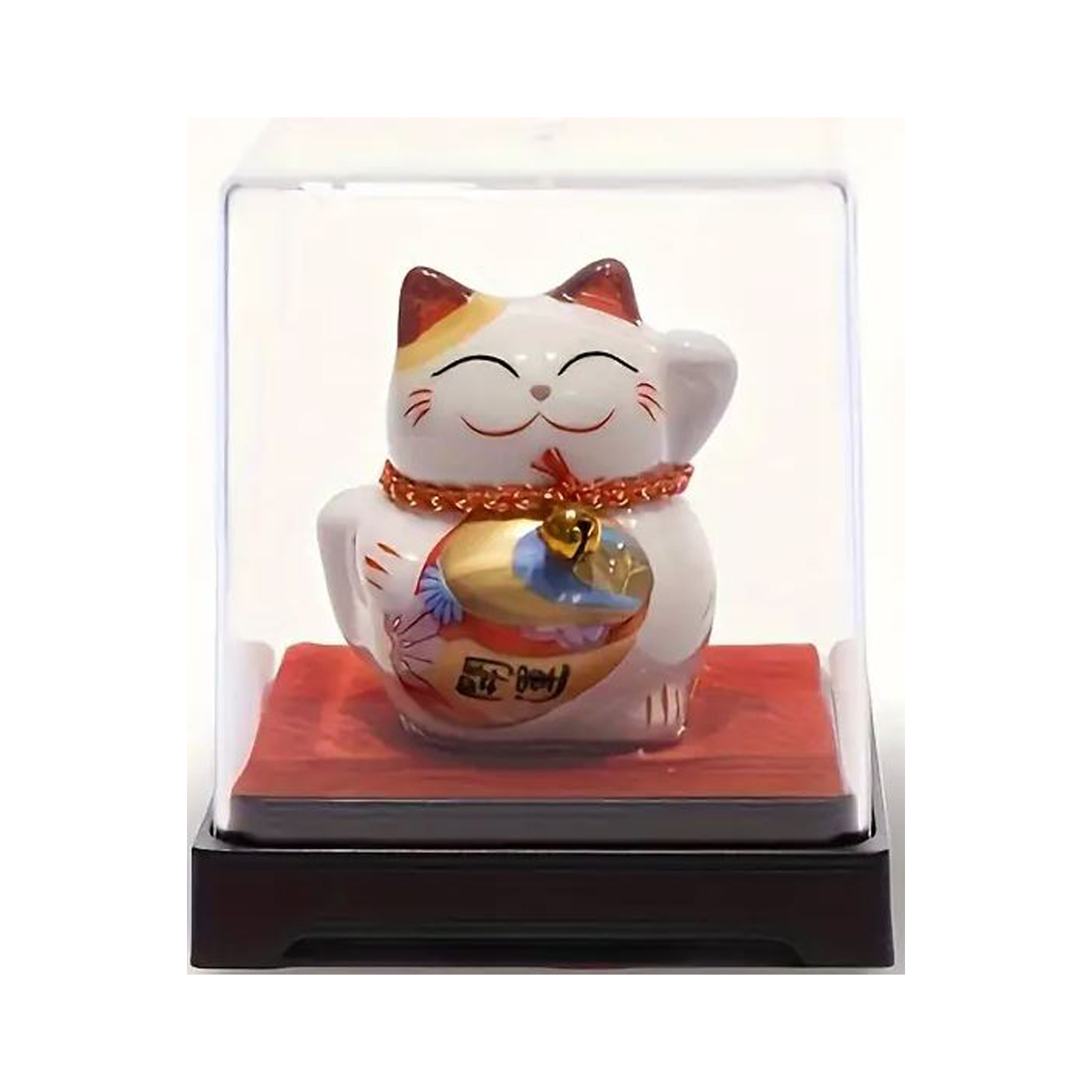 Lucky Cat In Box White & Gold  500gr