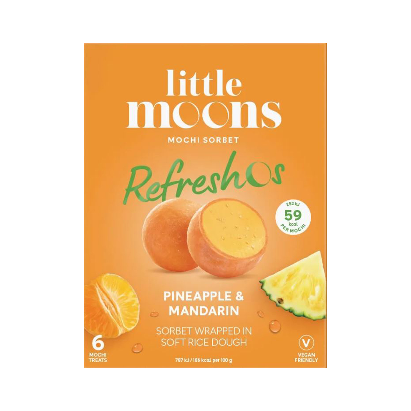 Mochi Sorbet Refreshos Pineapple & Manderin  192gr