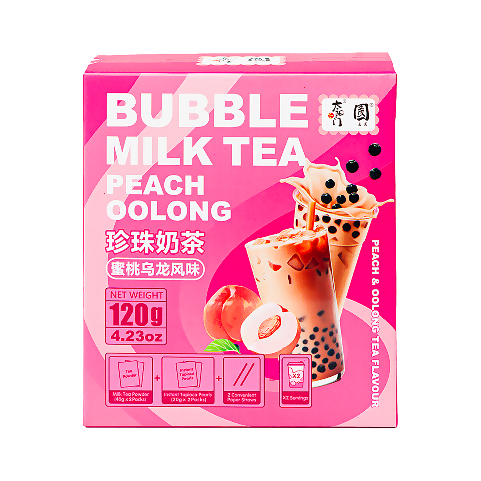 Bubble Milk Tea Peach & Oolong Tea Flavour  120gr