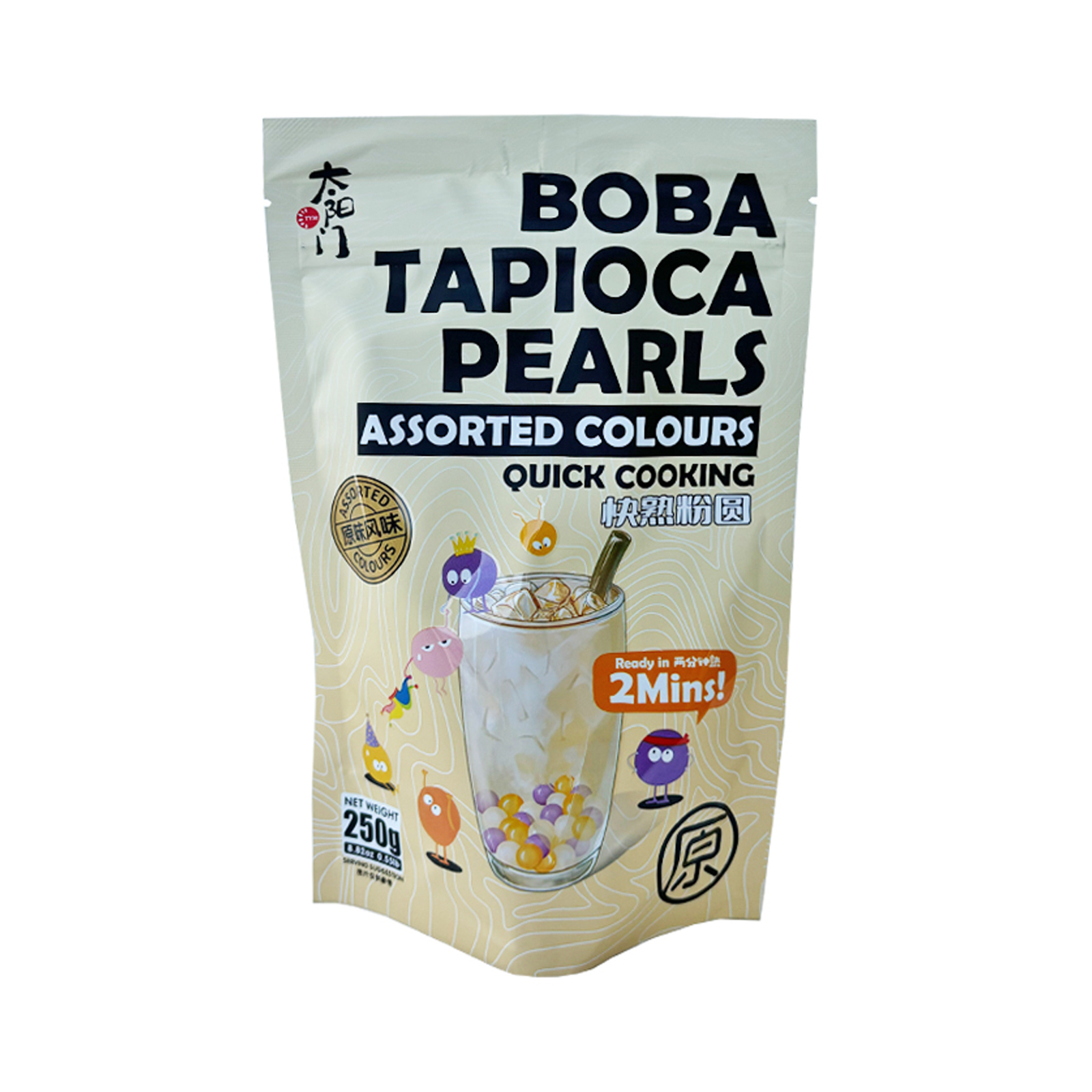 Boba Tapioca Pearls Quick Cooking Assorted Flavour  250gr