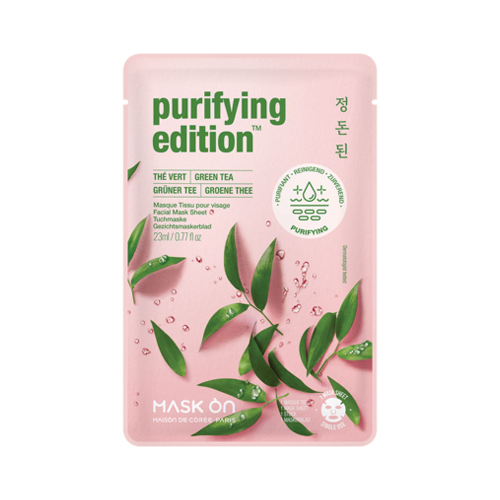 Purifying Facial Mask Sheet With Green Tea   23gr