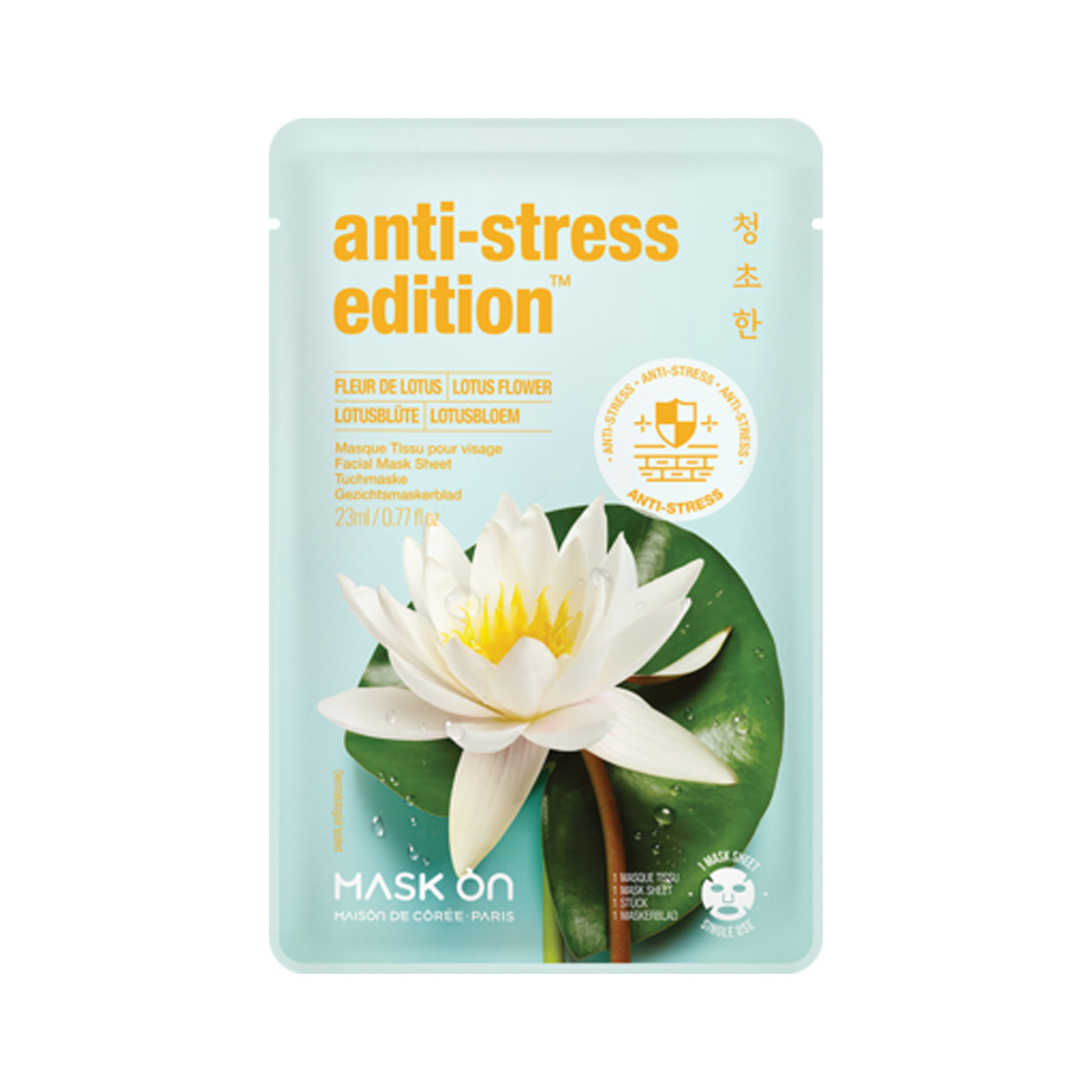 Anti-stress Facial Mask Sheet With Lotus Flower   23gr