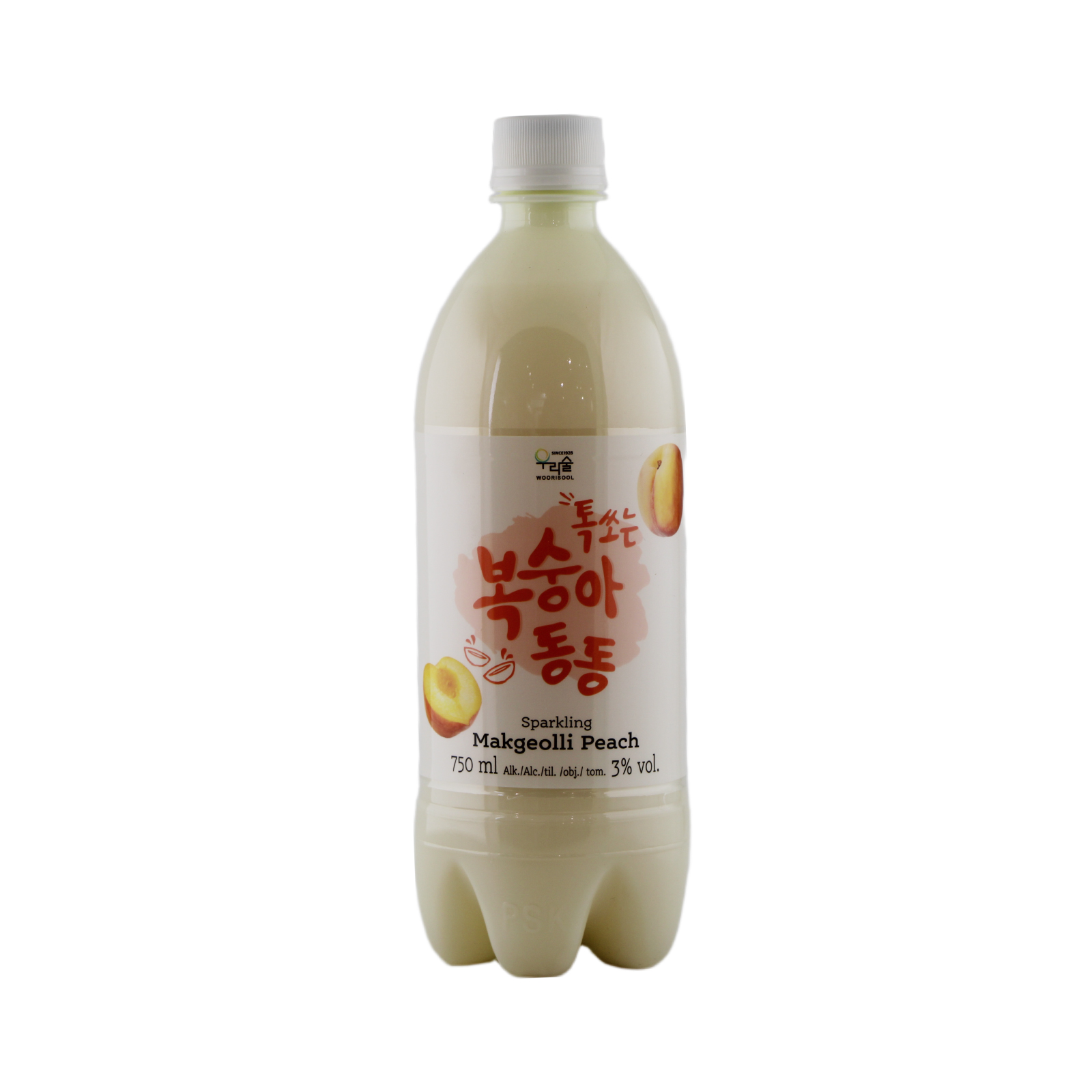 Makgeolli Sparkling Peach Alc 3% 750ml